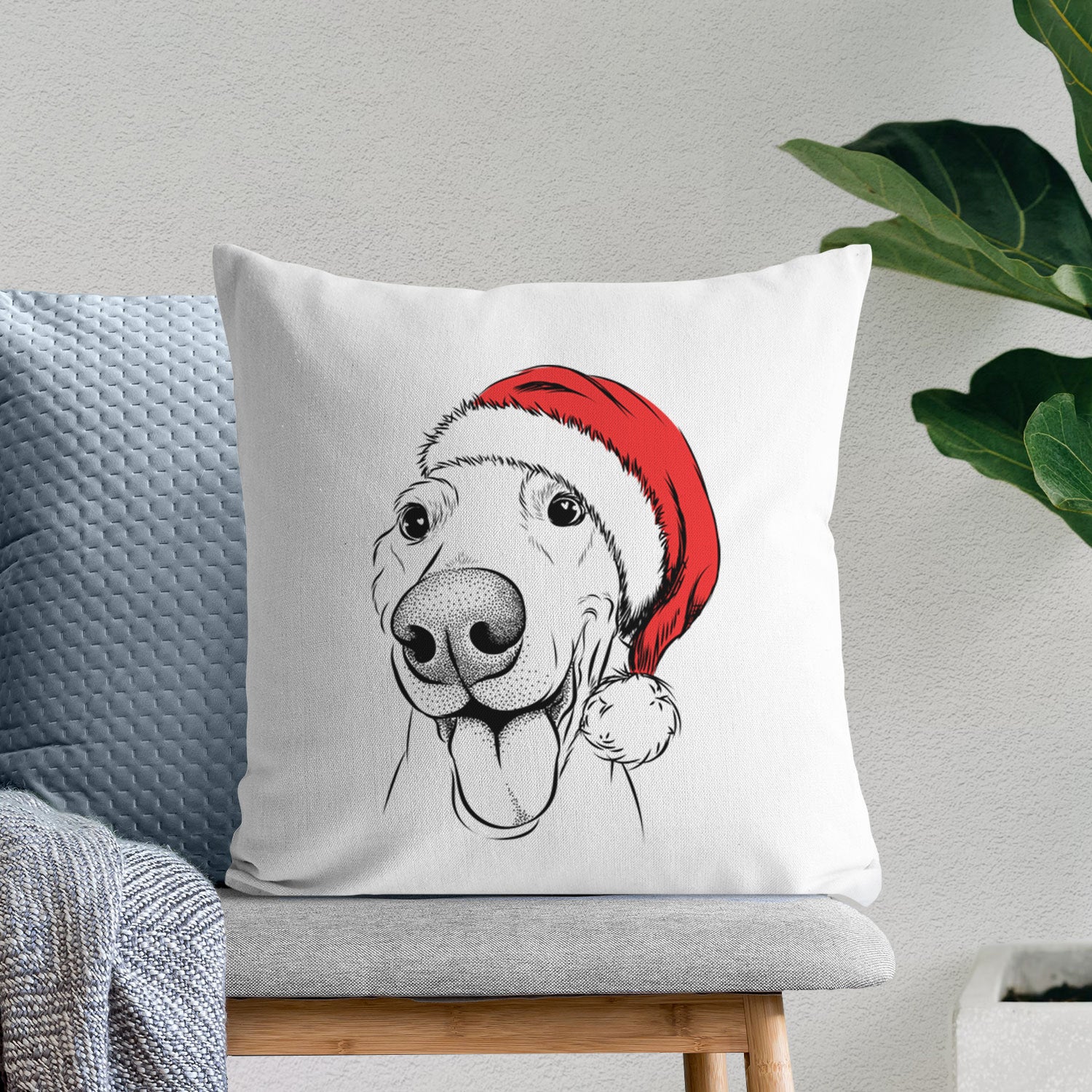 Buddy the Sato / American Village Dog - Throw Pillow Cover