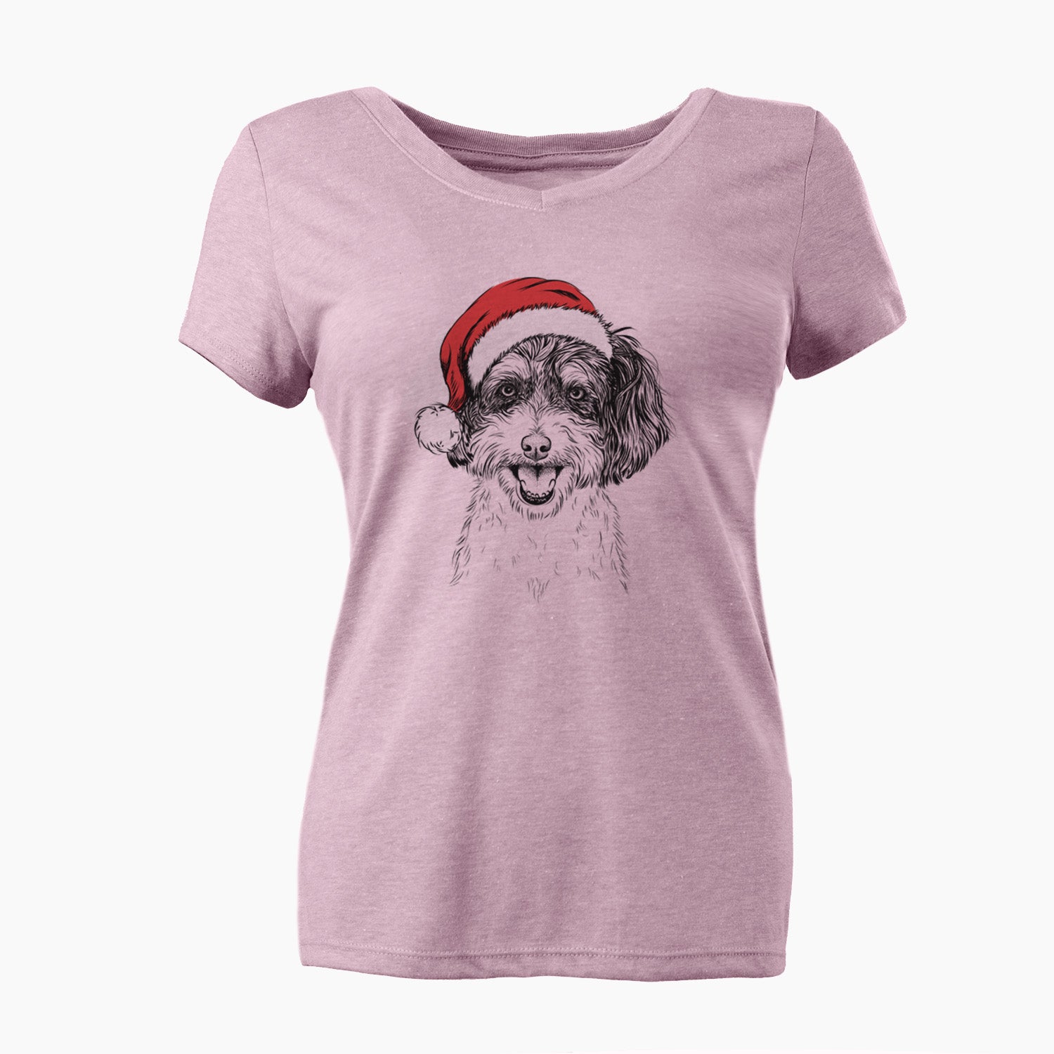 Santa Carlos the Cavapoo - Women's Perfect V-neck Shirt