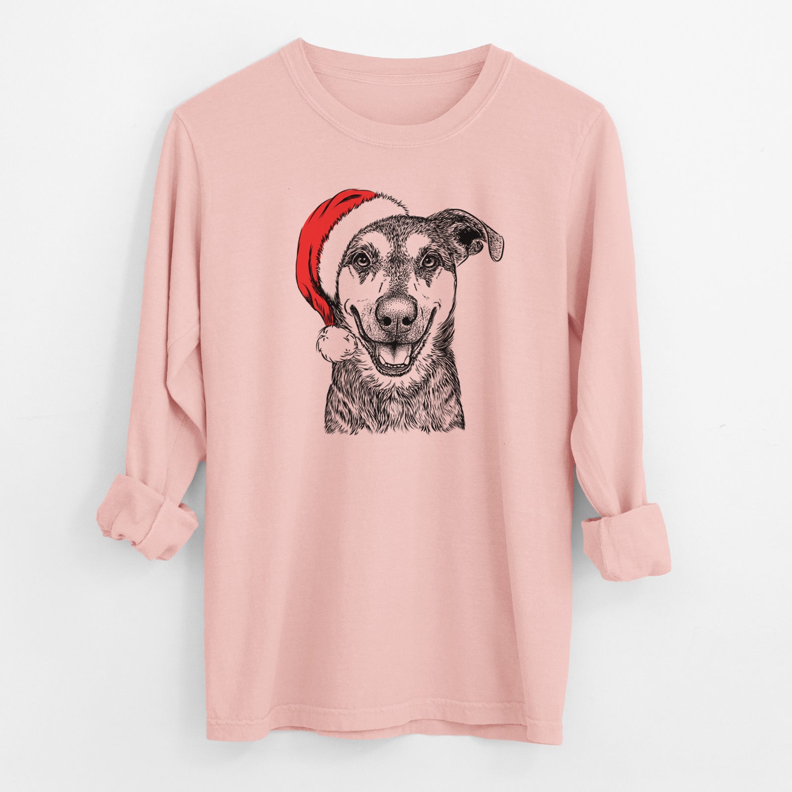 Santa Case the Mixed Breed - Men's Heavyweight 100% Cotton Long Sleeve