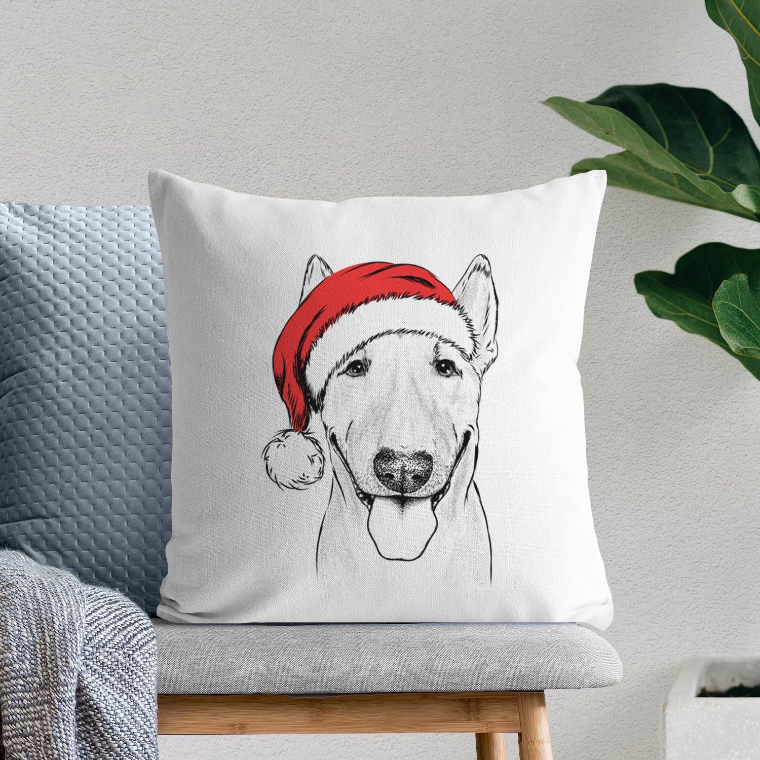 Chloe the Bull Terrier - Throw Pillow Cover