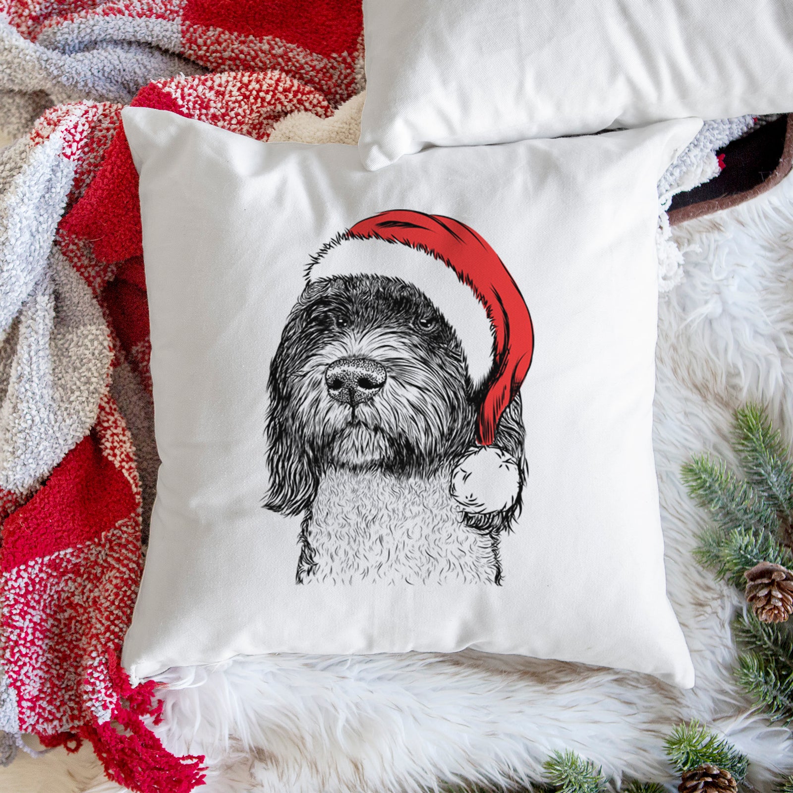 Chris the Portuguese Water Dog - Throw Pillow Cover