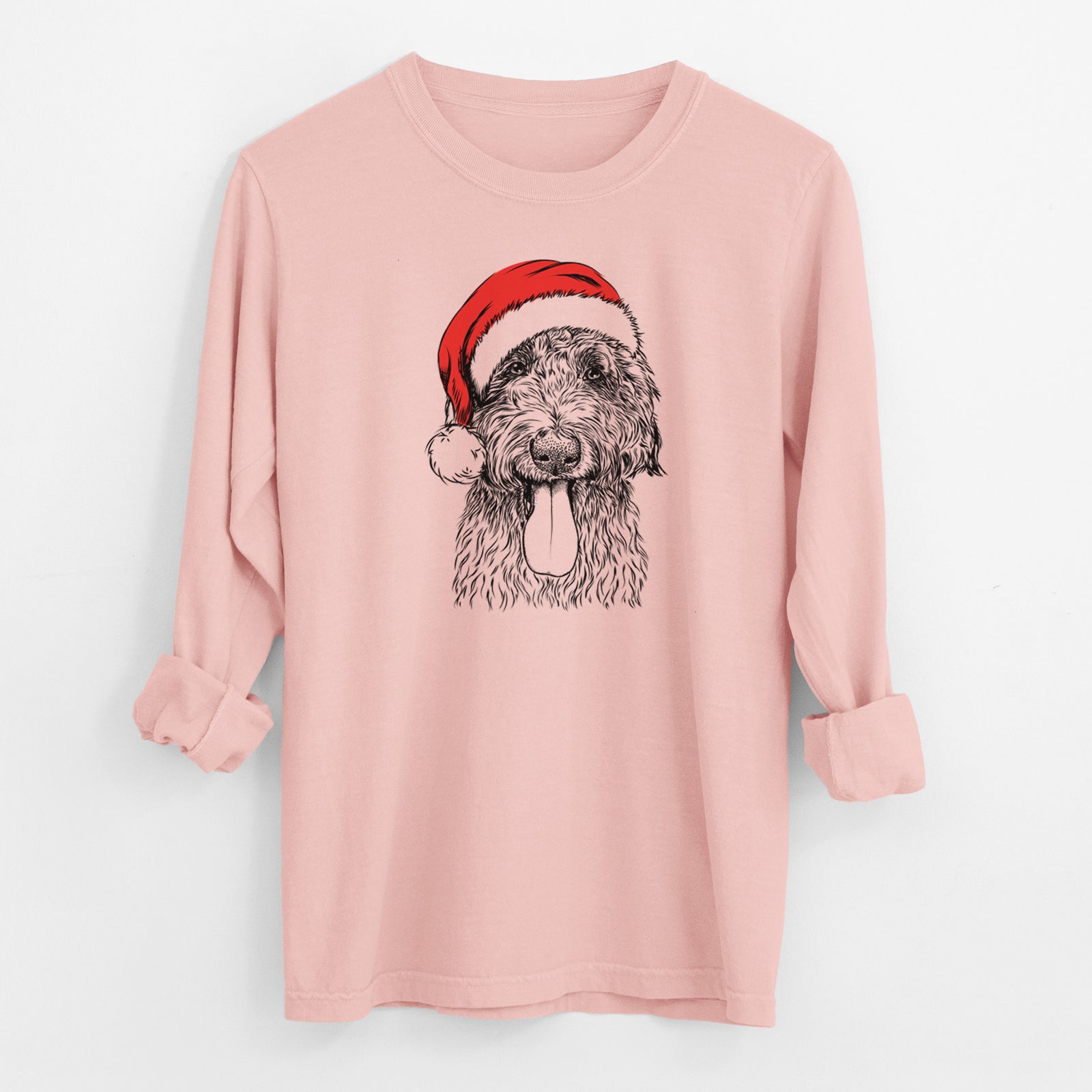 Santa CiCi Paulk the Aussiedoodle - Men's Heavyweight 100% Cotton Long Sleeve