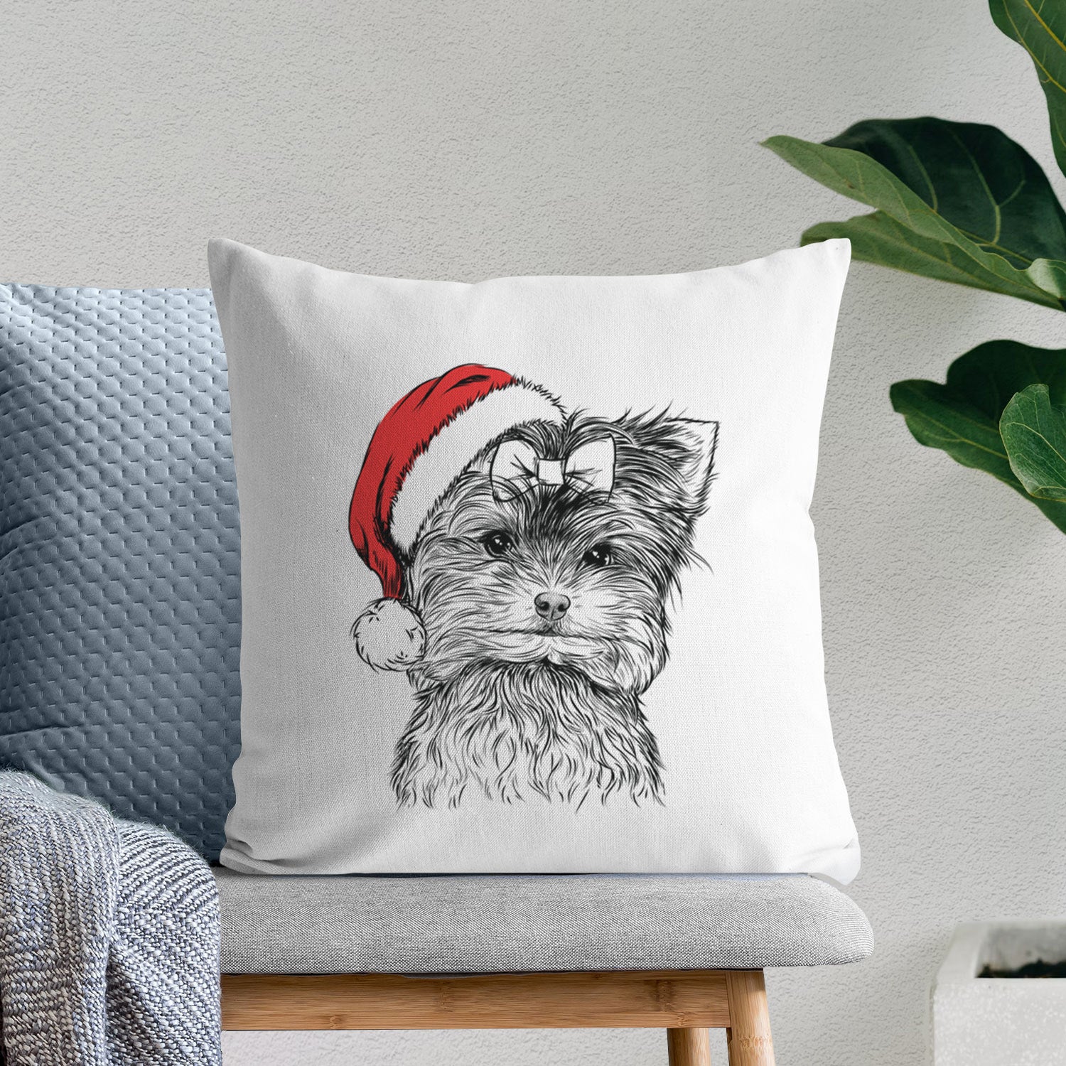 Cricket the Biewer Terrier - Throw Pillow Cover