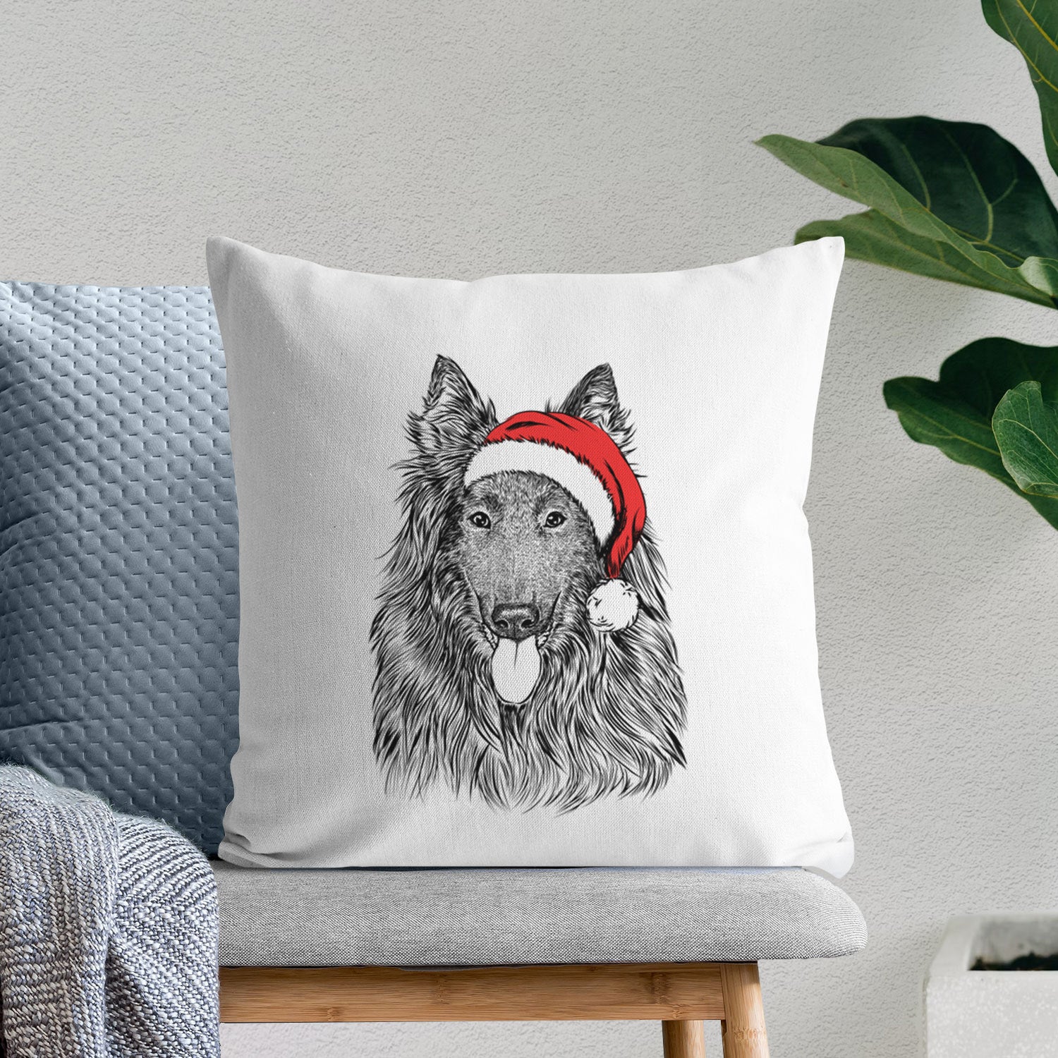 Daan the Belgian Shepherd - Throw Pillow Cover