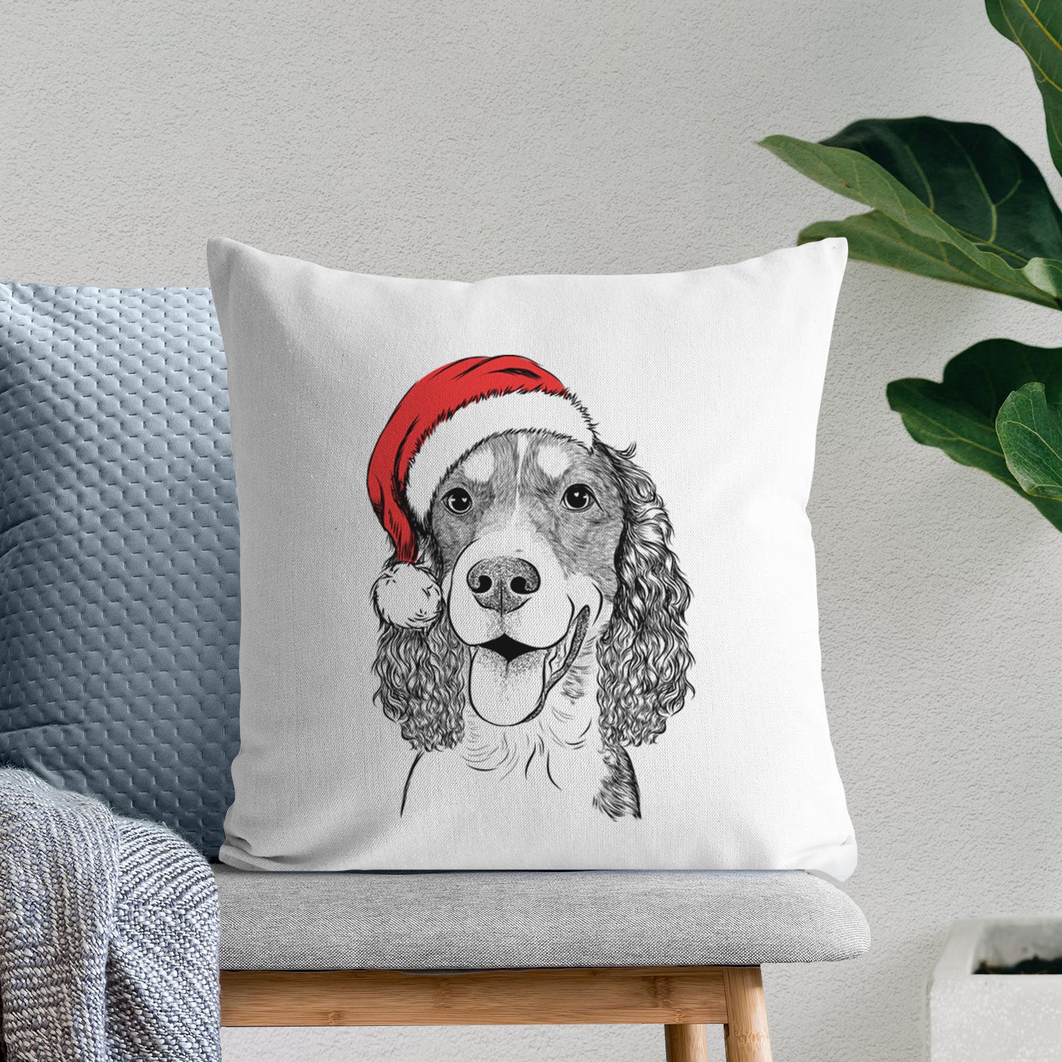 Delilah the English Springer Spaniel - Throw Pillow Cover