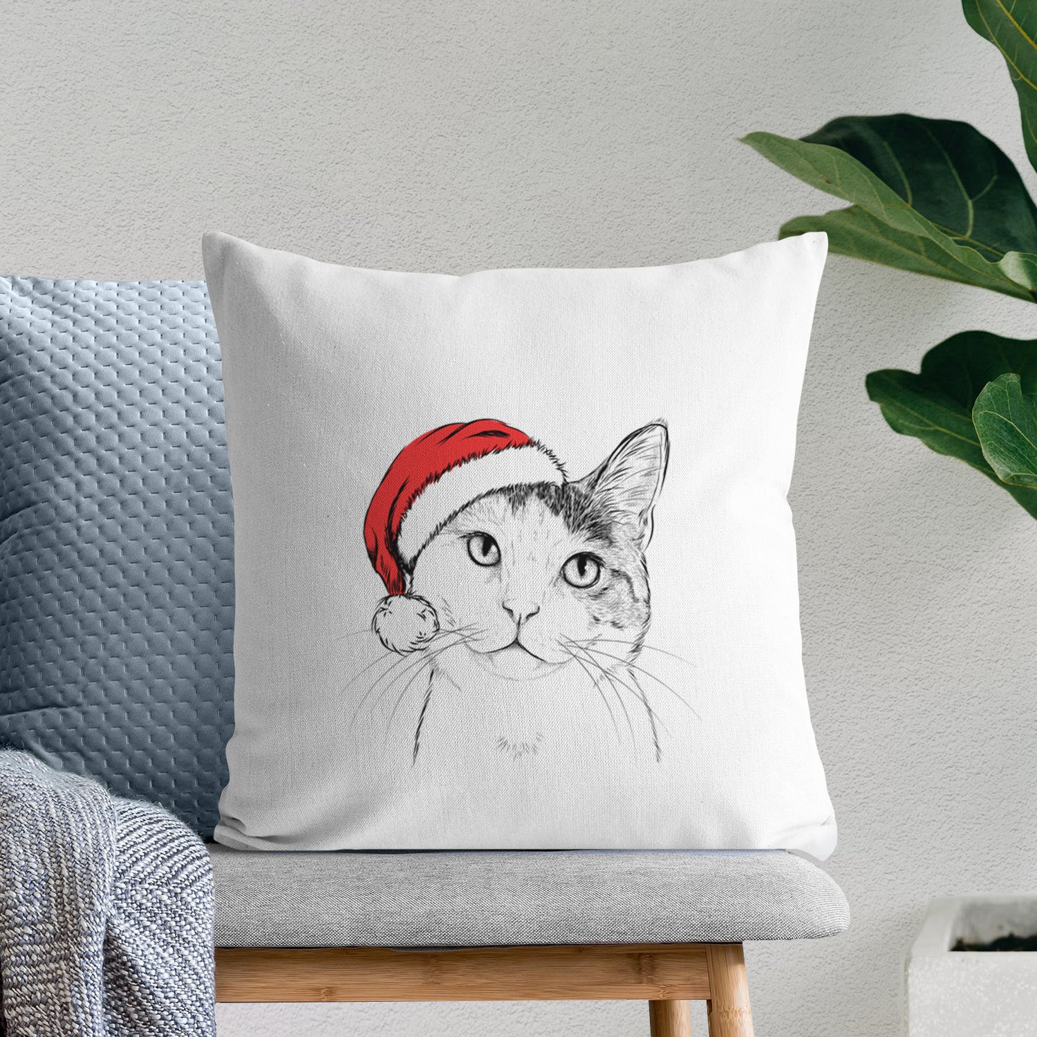 Denver the Calico Cat - Throw Pillow Cover
