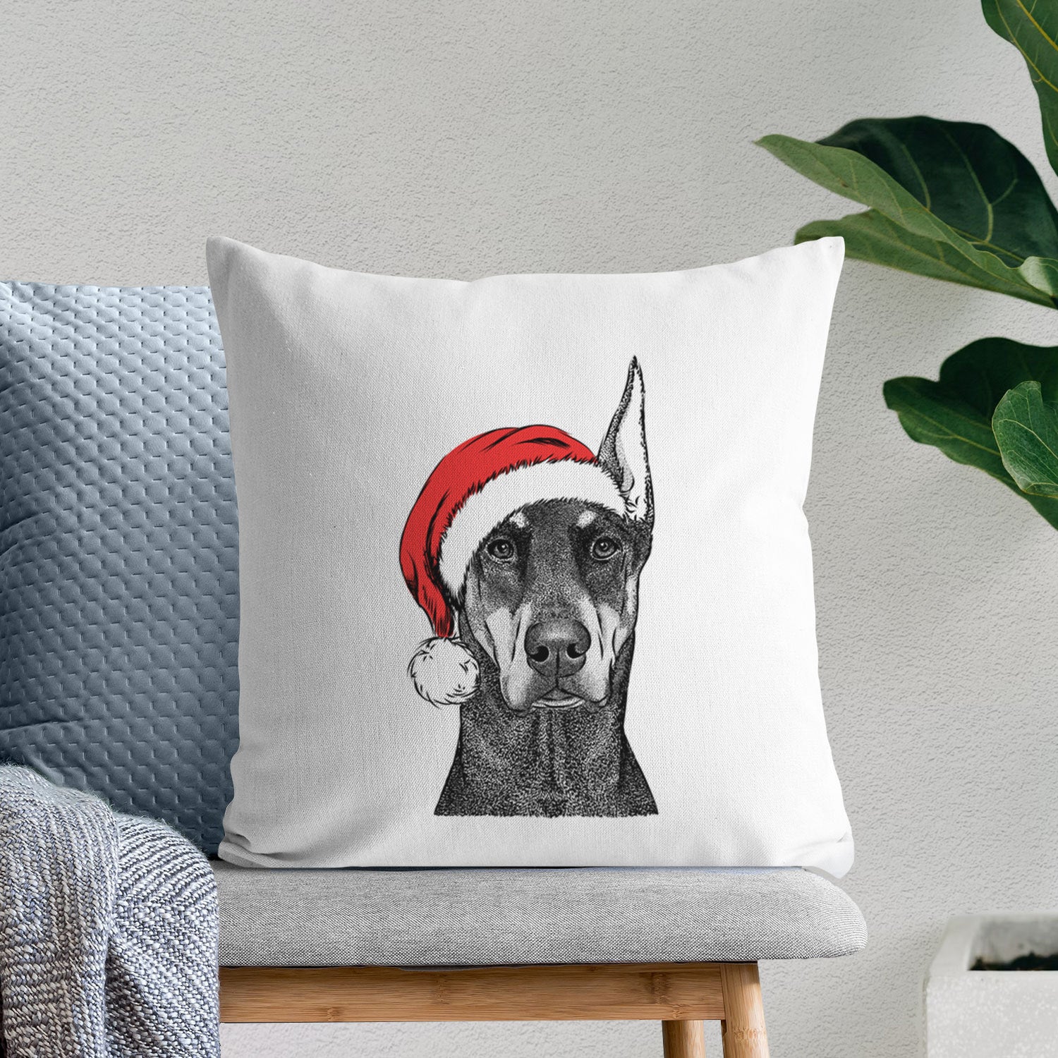 Drake the Doberman Pinscher - Throw Pillow Cover