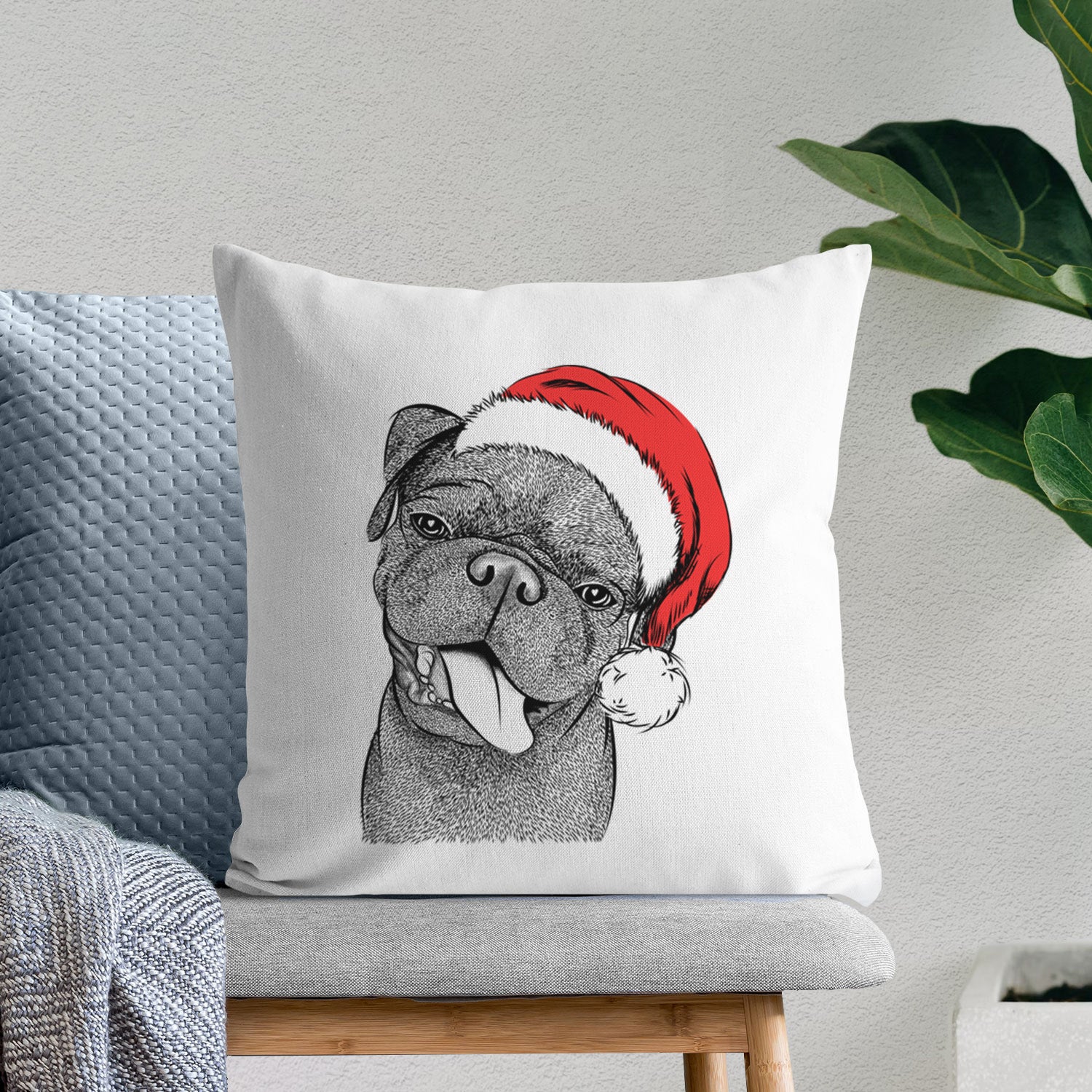 Dudley Danger the Pug - Throw Pillow Cover