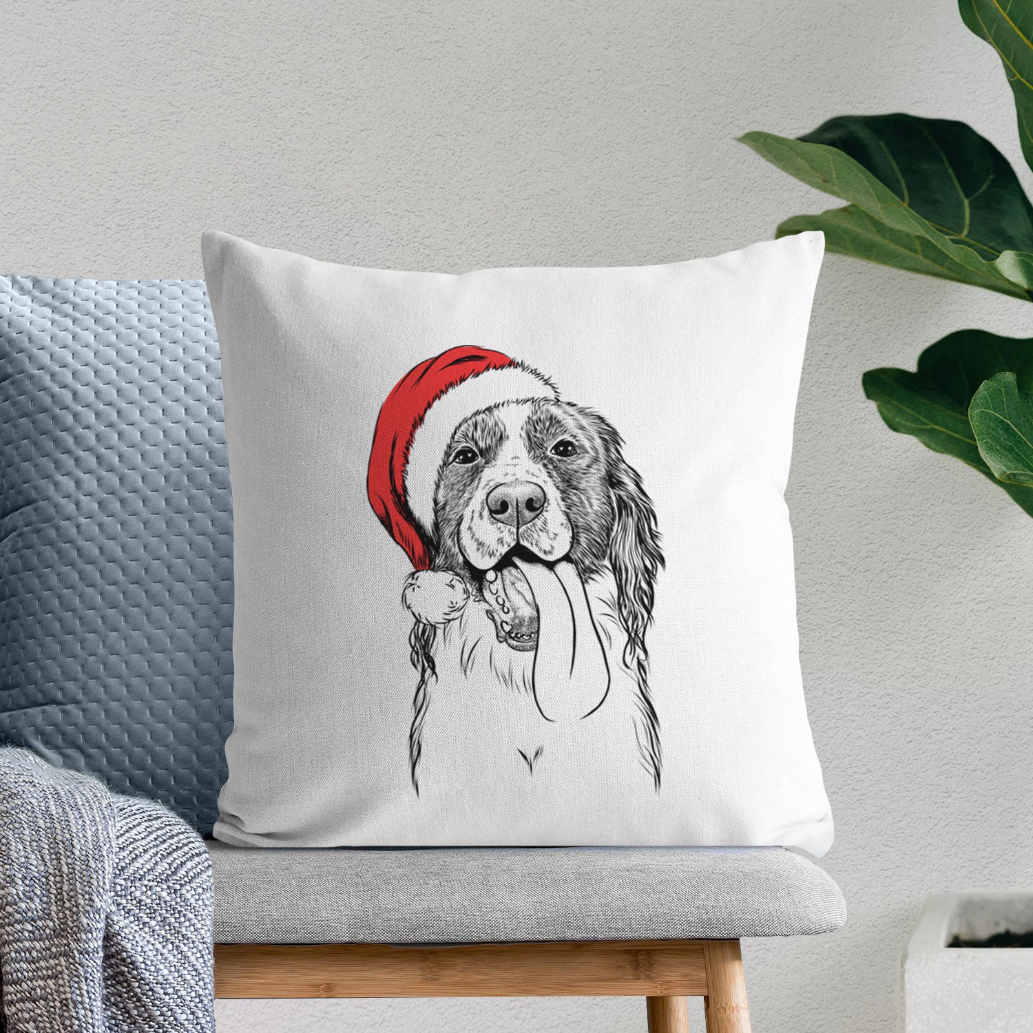 Duke the English Springer Spaniel - Throw Pillow Cover