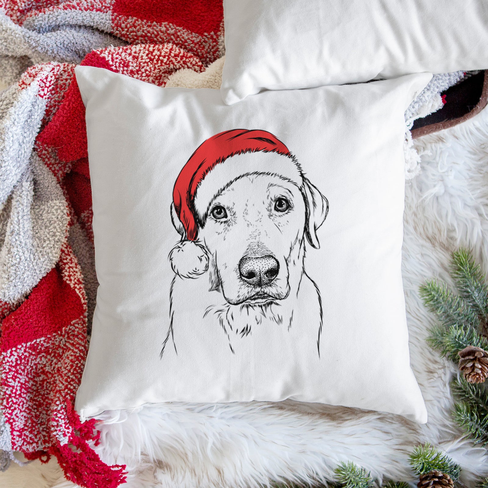Duke the Yellow Lab - Throw Pillow Cover