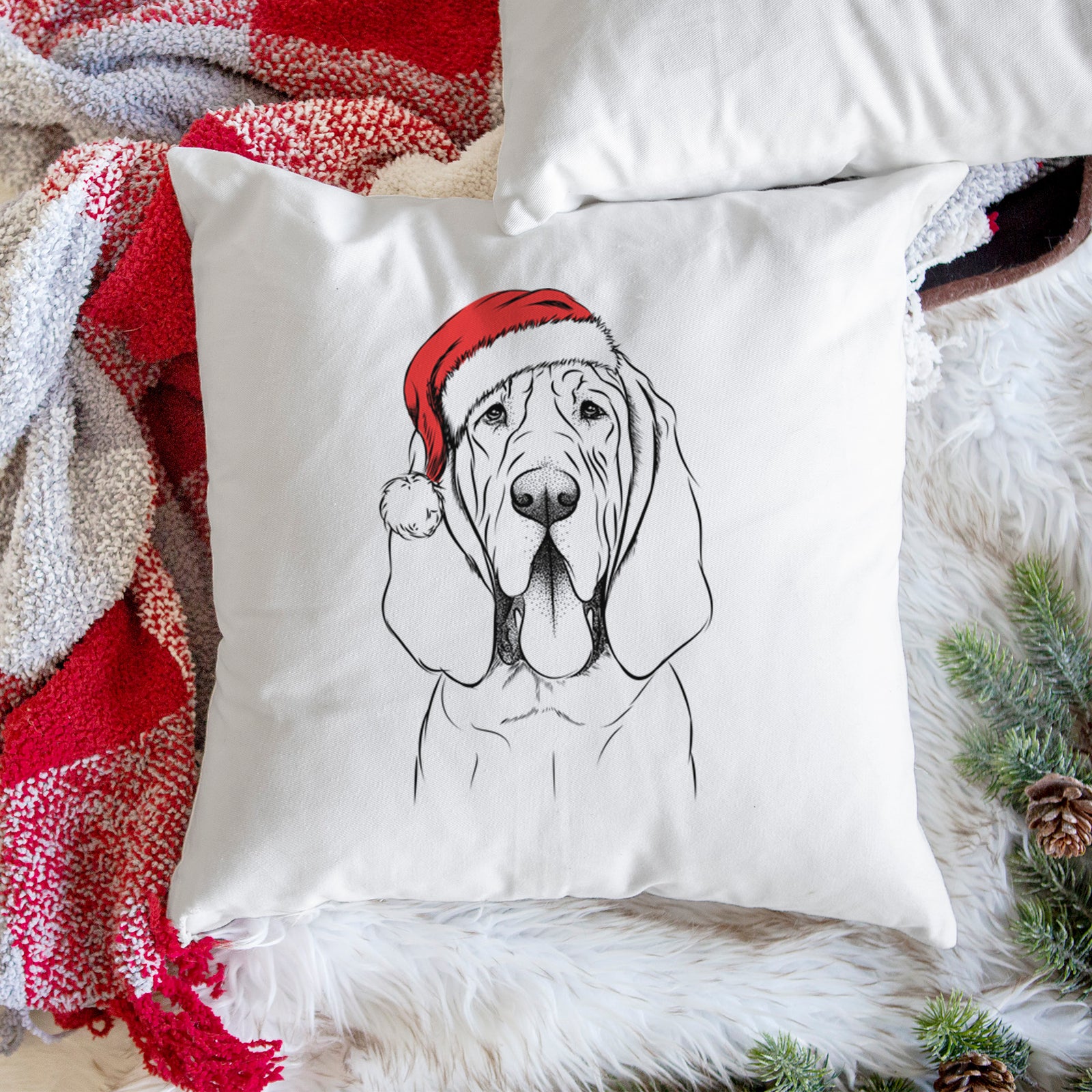 Earl the Bloodhound - Throw Pillow Cover