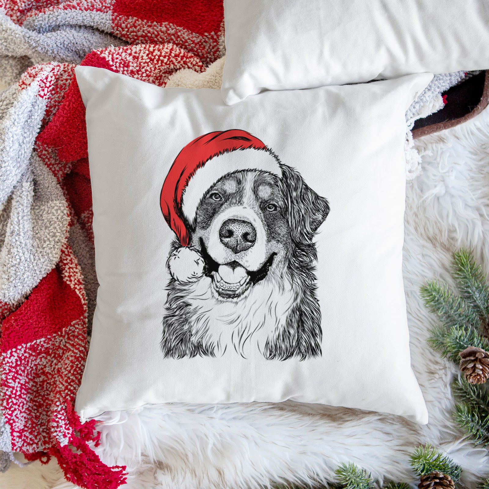 Eiger the Bernese Mountain Dog - Throw Pillow Cover