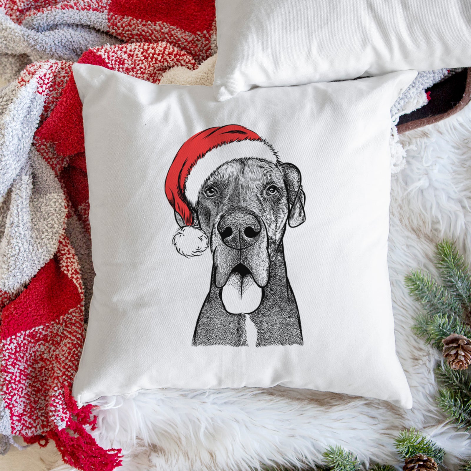 Eli the Great Dane - Throw Pillow Cover