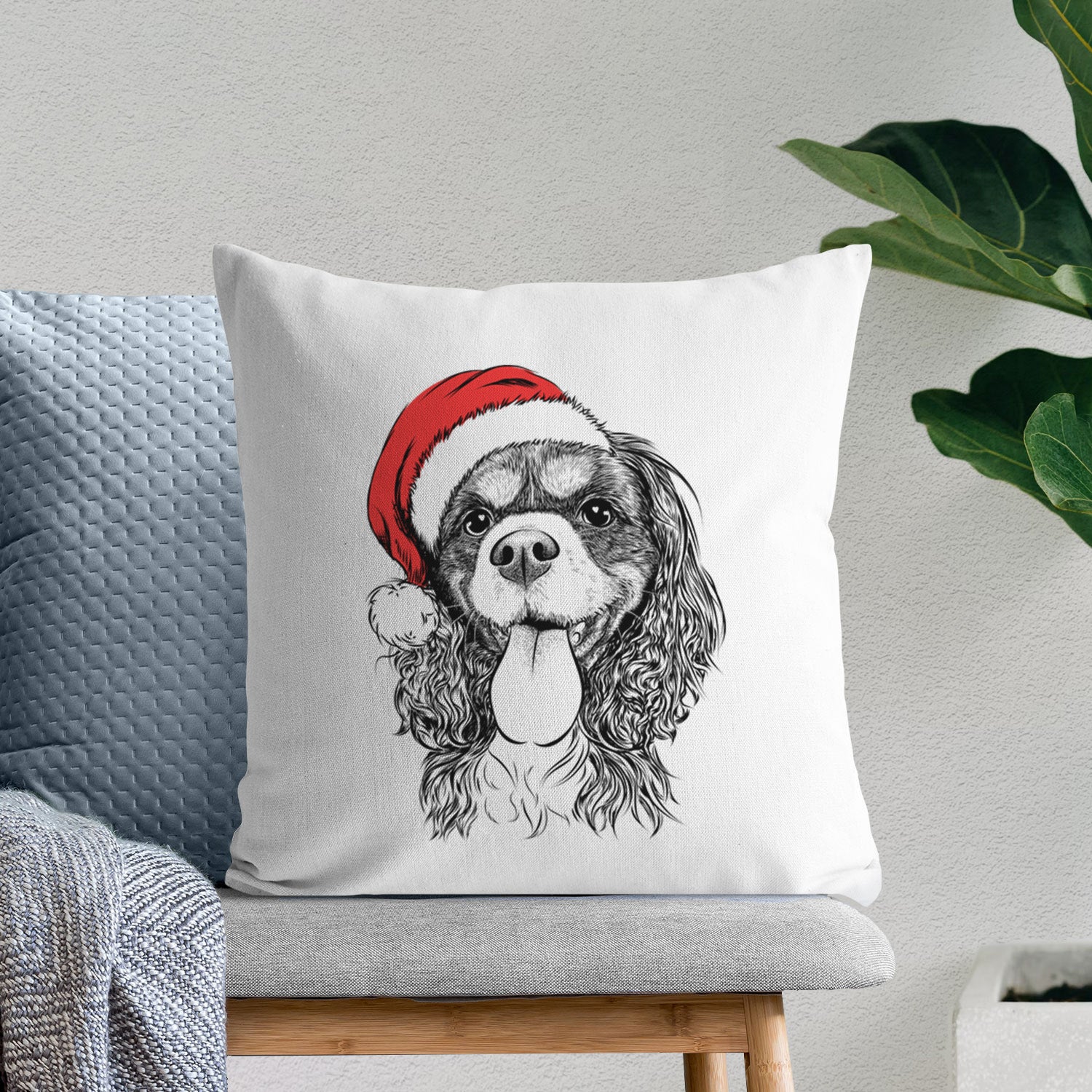 Elizabeth the Cavalier King Charles Spaniel - Throw Pillow Cover