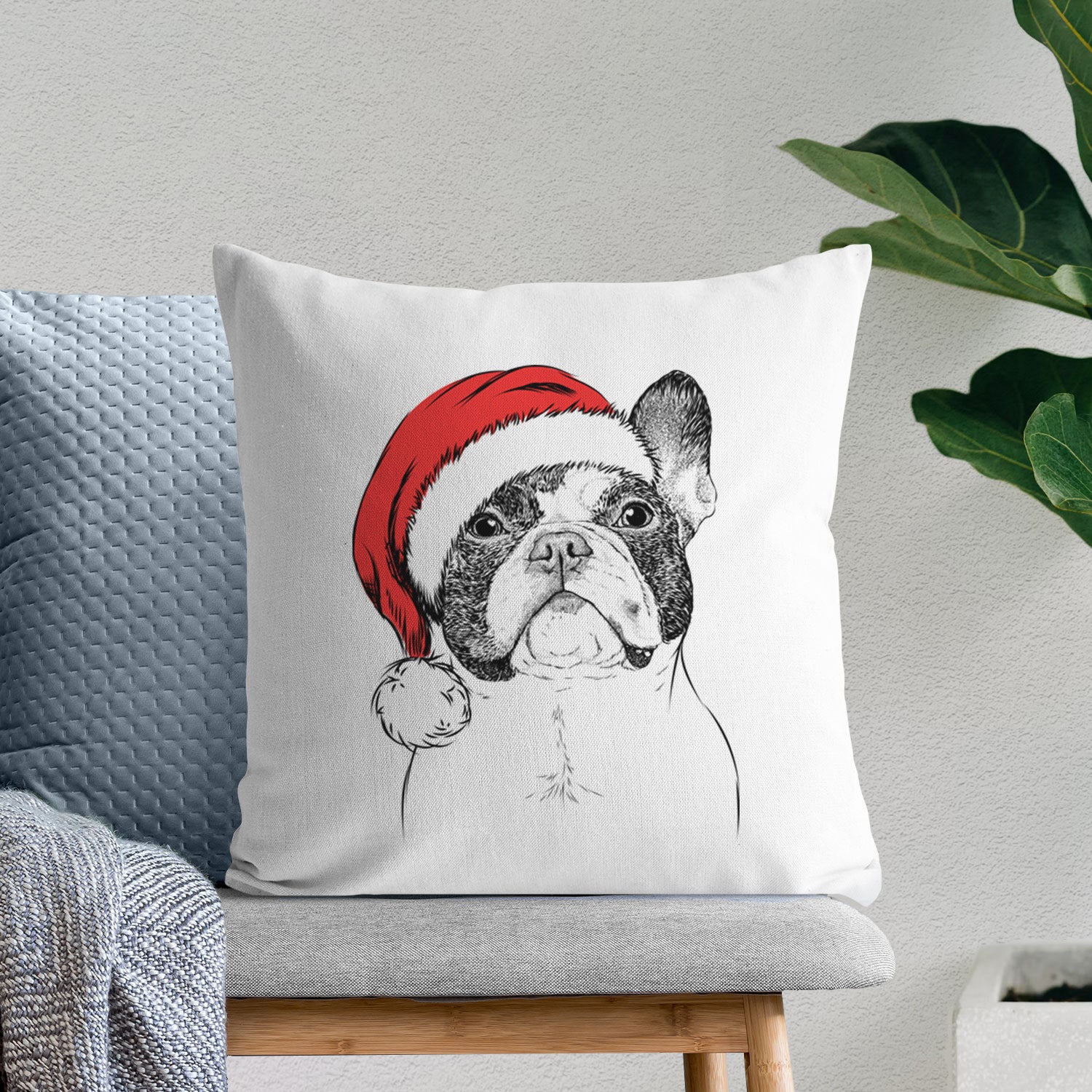 Ella the French Bulldog - Throw Pillow Cover