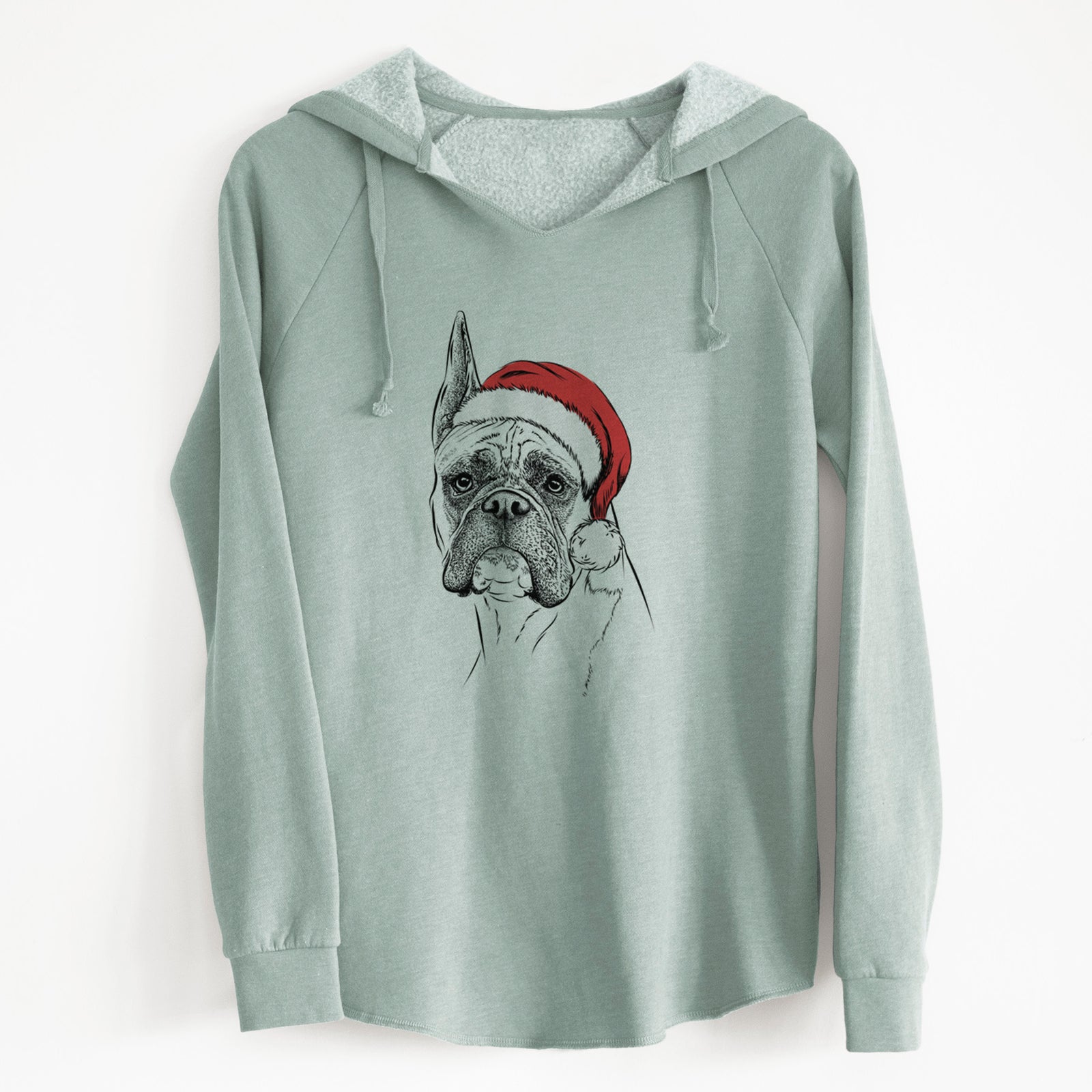 Santa Ezra the Boxer - Cali Wave Hooded Sweatshirt