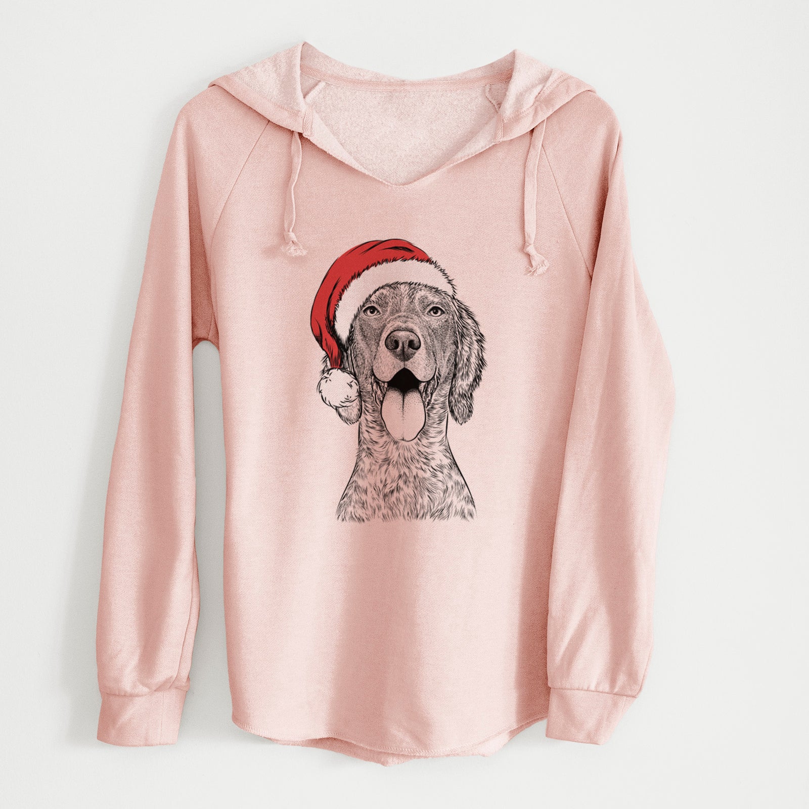 Santa Freddy the English Setter - Cali Wave Hooded Sweatshirt