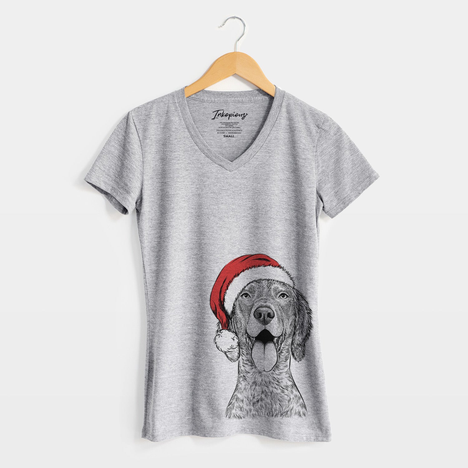 Santa Freddy the English Setter - Women's Perfect V-neck Shirt