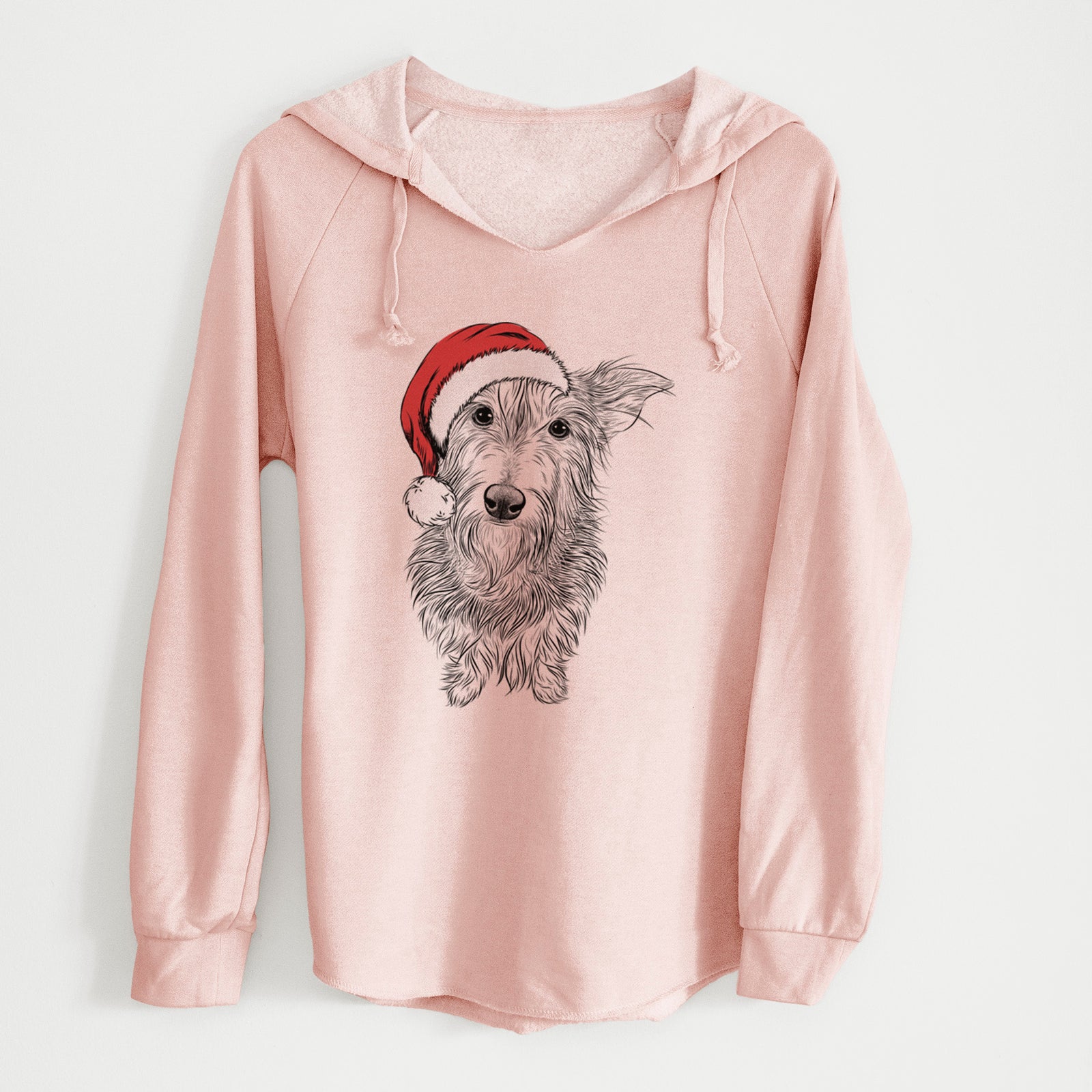 Santa Frida Doggo the Rescue Terrier Mix - Cali Wave Hooded Sweatshirt