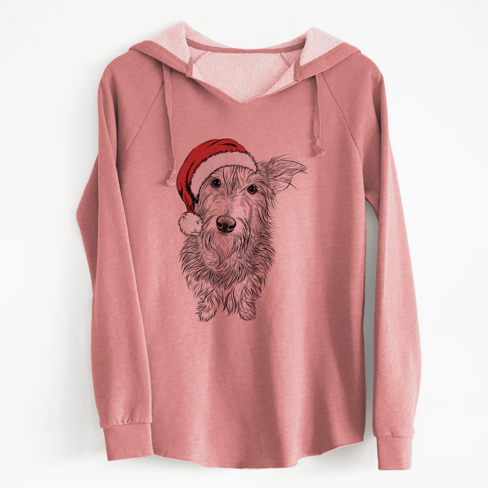 Santa Frida Doggo the Rescue Terrier Mix - Cali Wave Hooded Sweatshirt