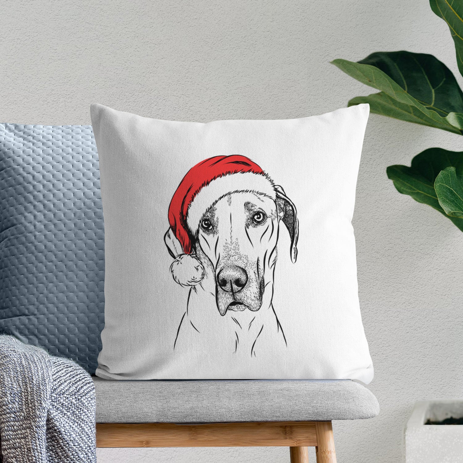 Gracie the Great Dane - Throw Pillow Cover