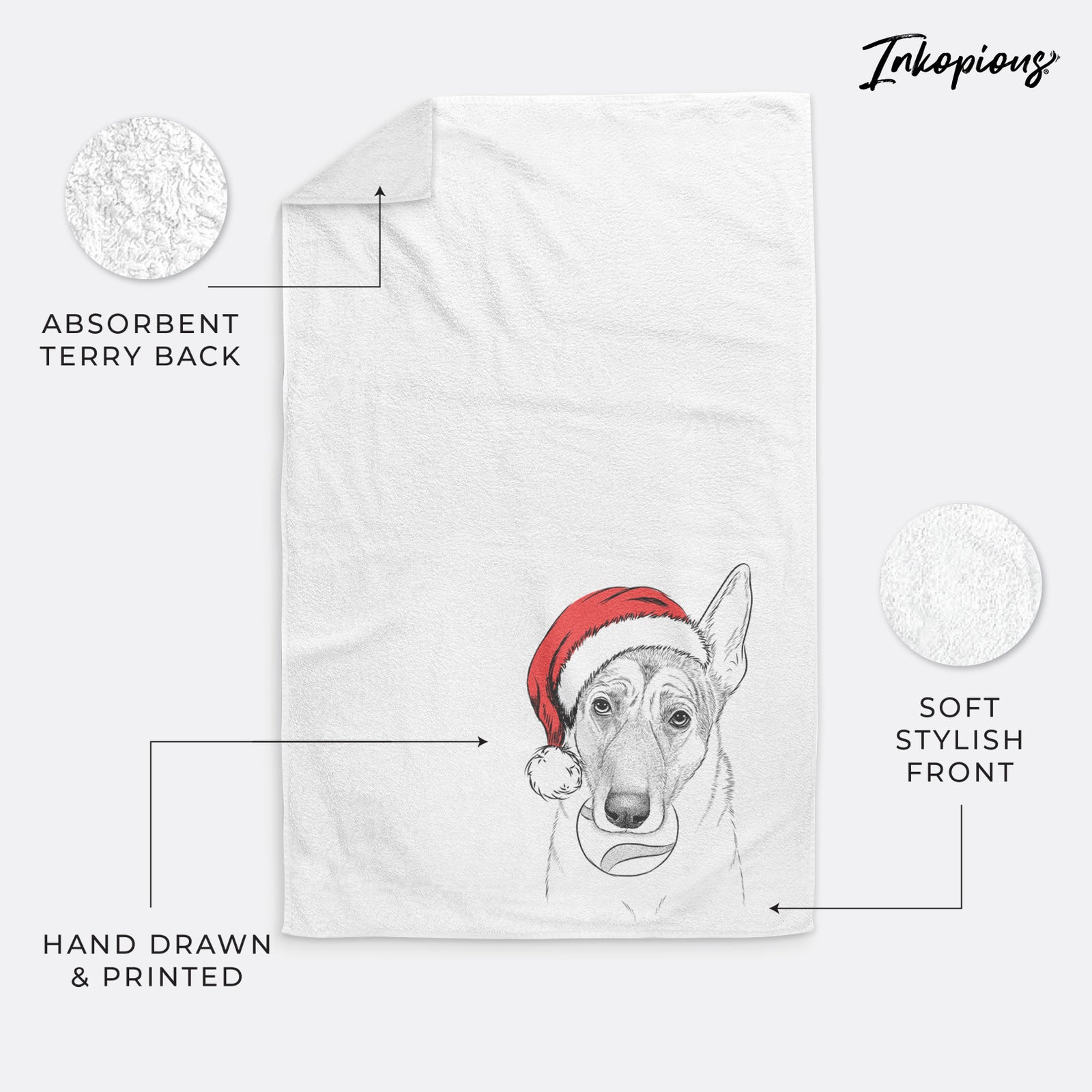 Greta the German Shepherd Premium Hand Towel