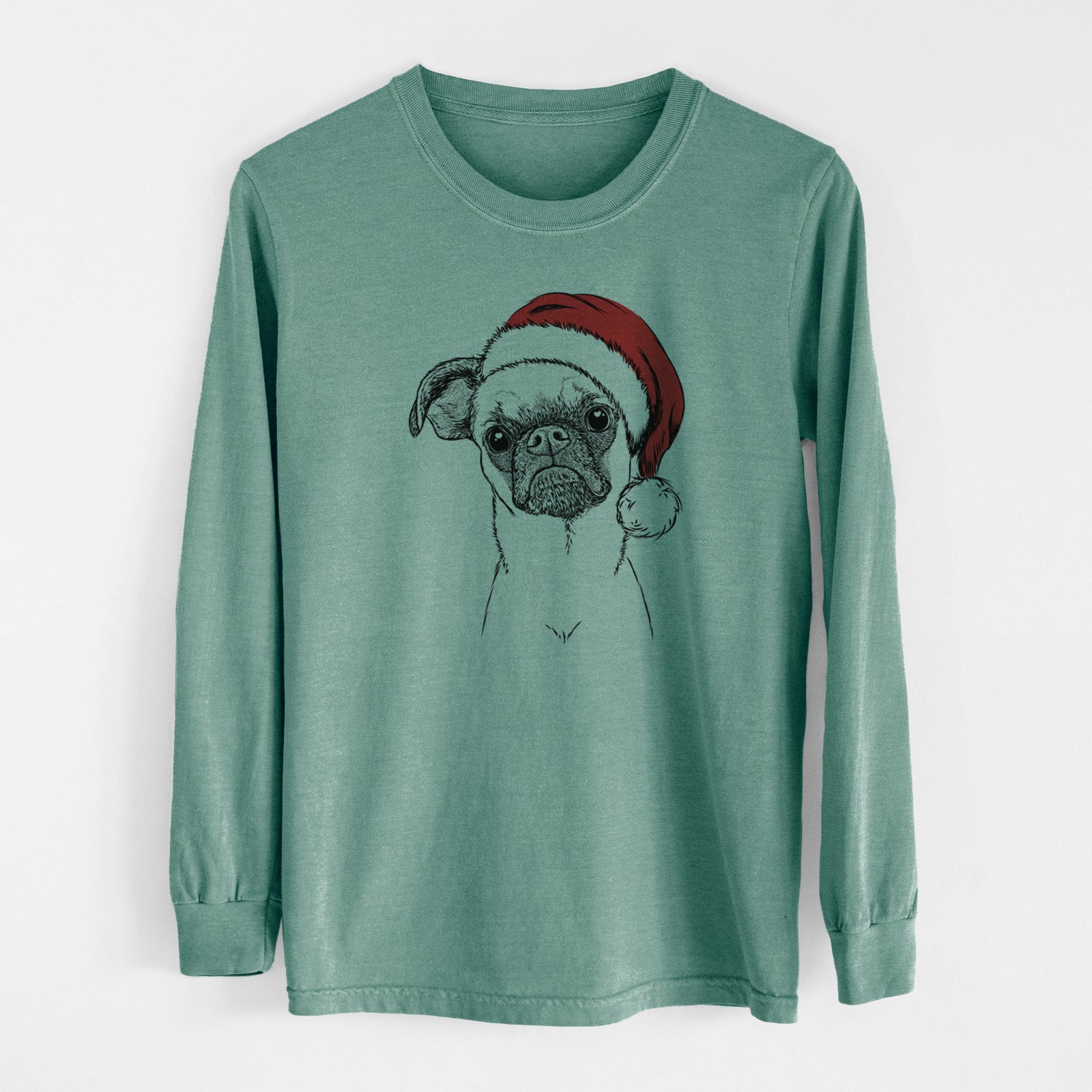 Santa Groot the Brussels Griffon - Men's Heavyweight 100% Cotton Long Sleeve