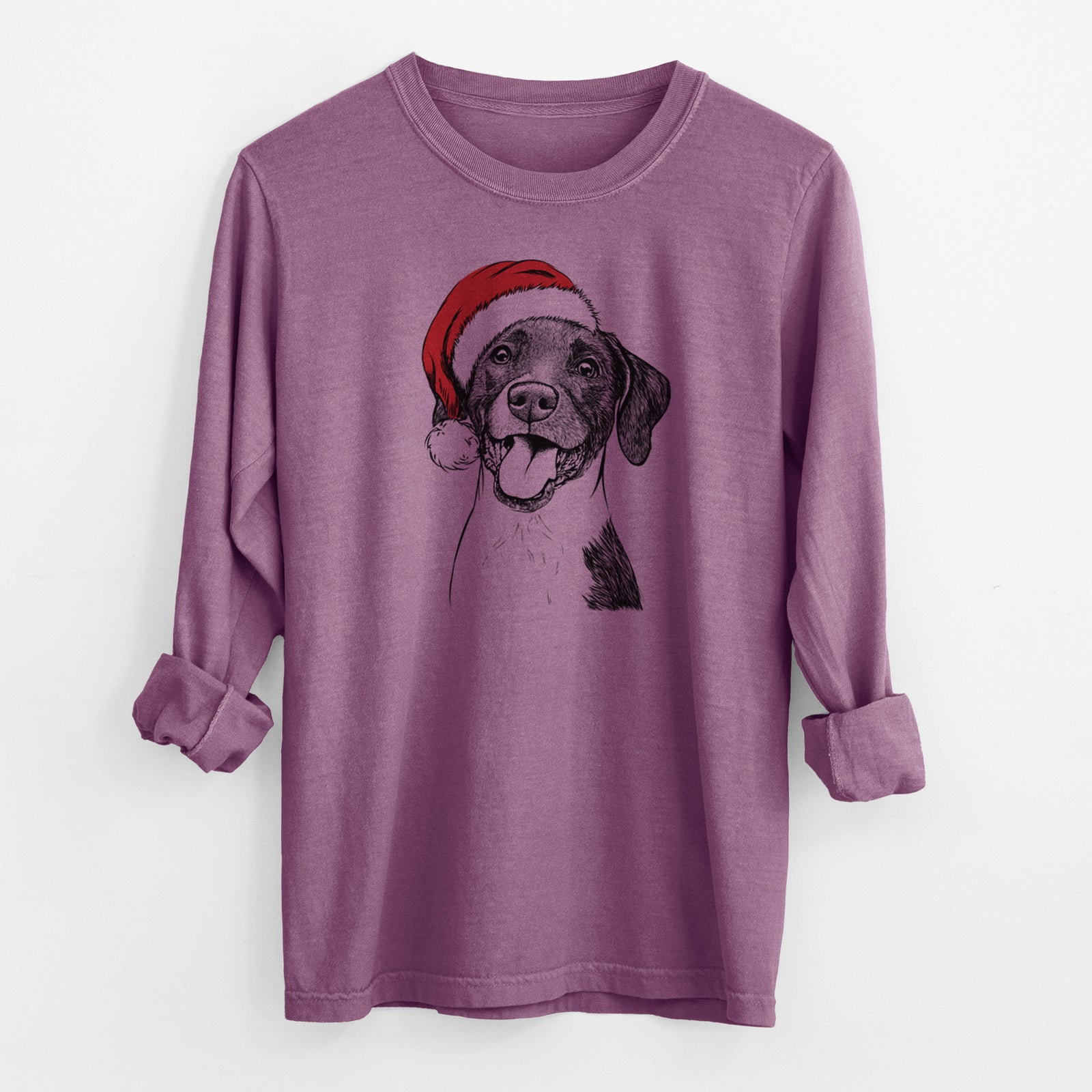 Santa Harper the Mixed Breed - Men's Heavyweight 100% Cotton Long Sleeve