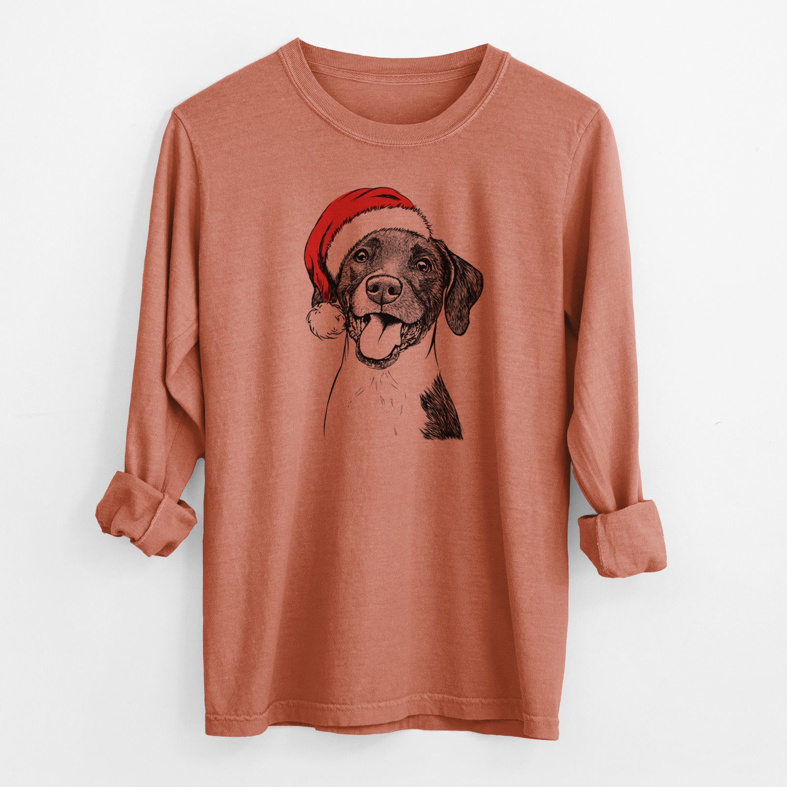 Santa Harper the Mixed Breed - Men's Heavyweight 100% Cotton Long Sleeve