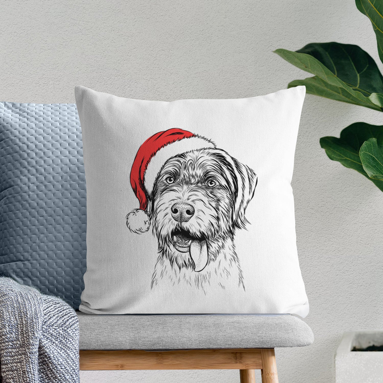 Hazel the German Wirehaired Pointer Mix - Throw Pillow Cover
