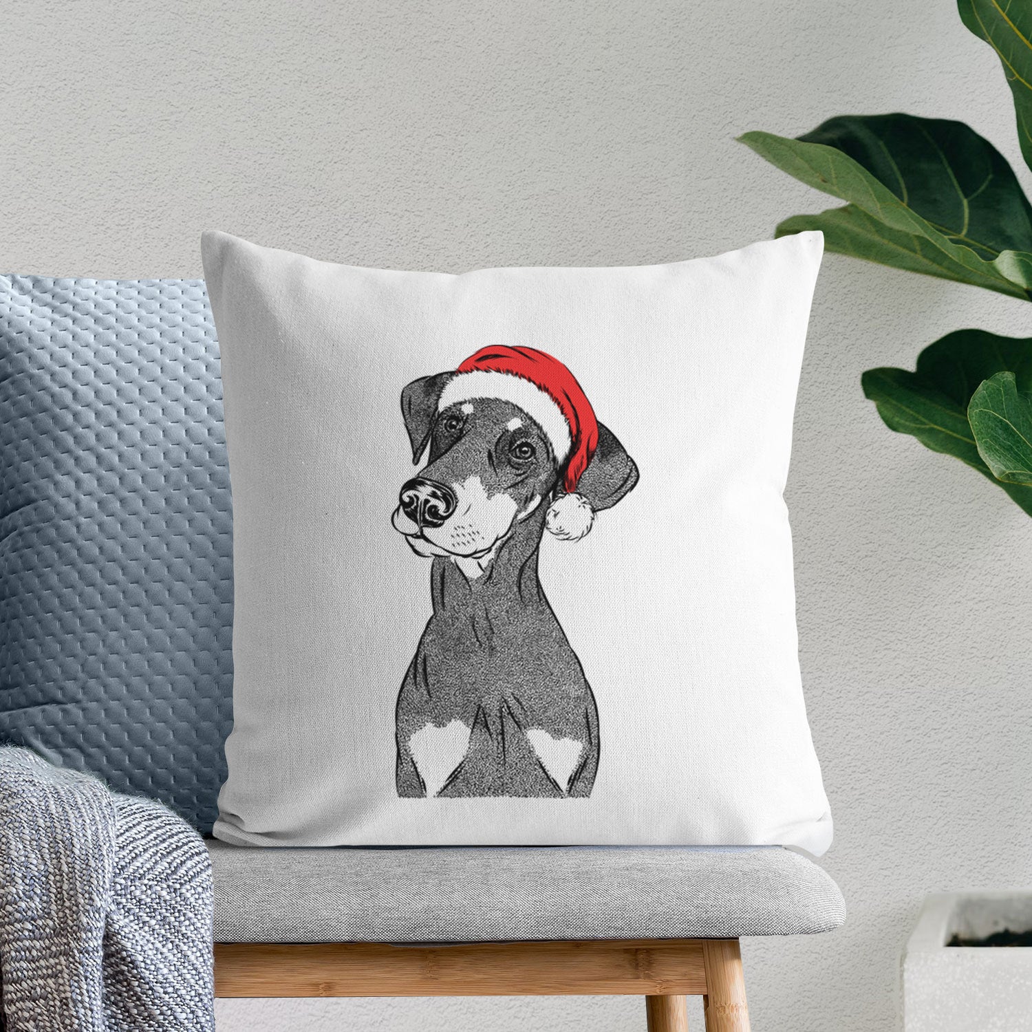 Iroh the Doberman Pinscher - Throw Pillow Cover