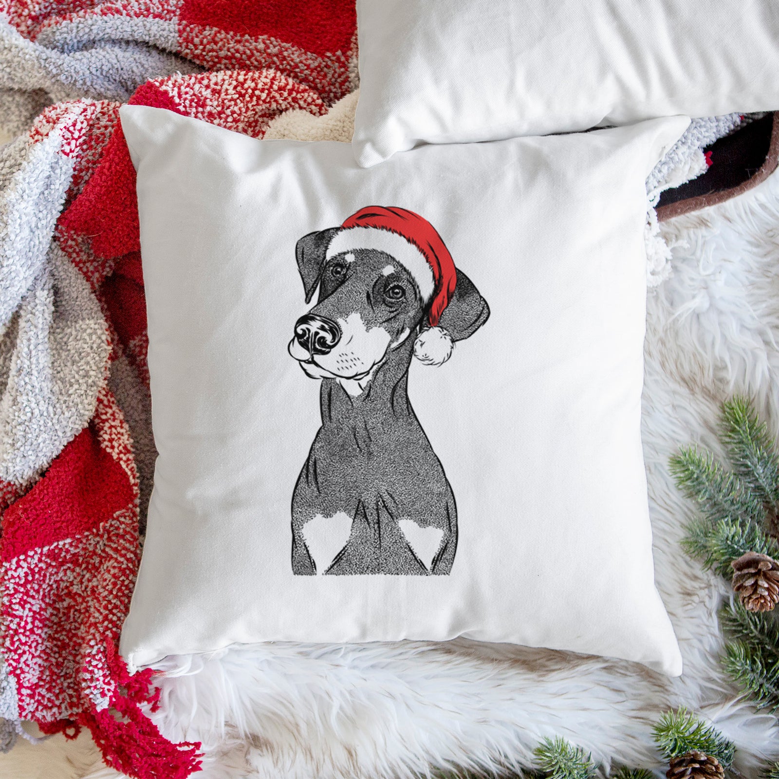 Iroh the Doberman Pinscher - Throw Pillow Cover
