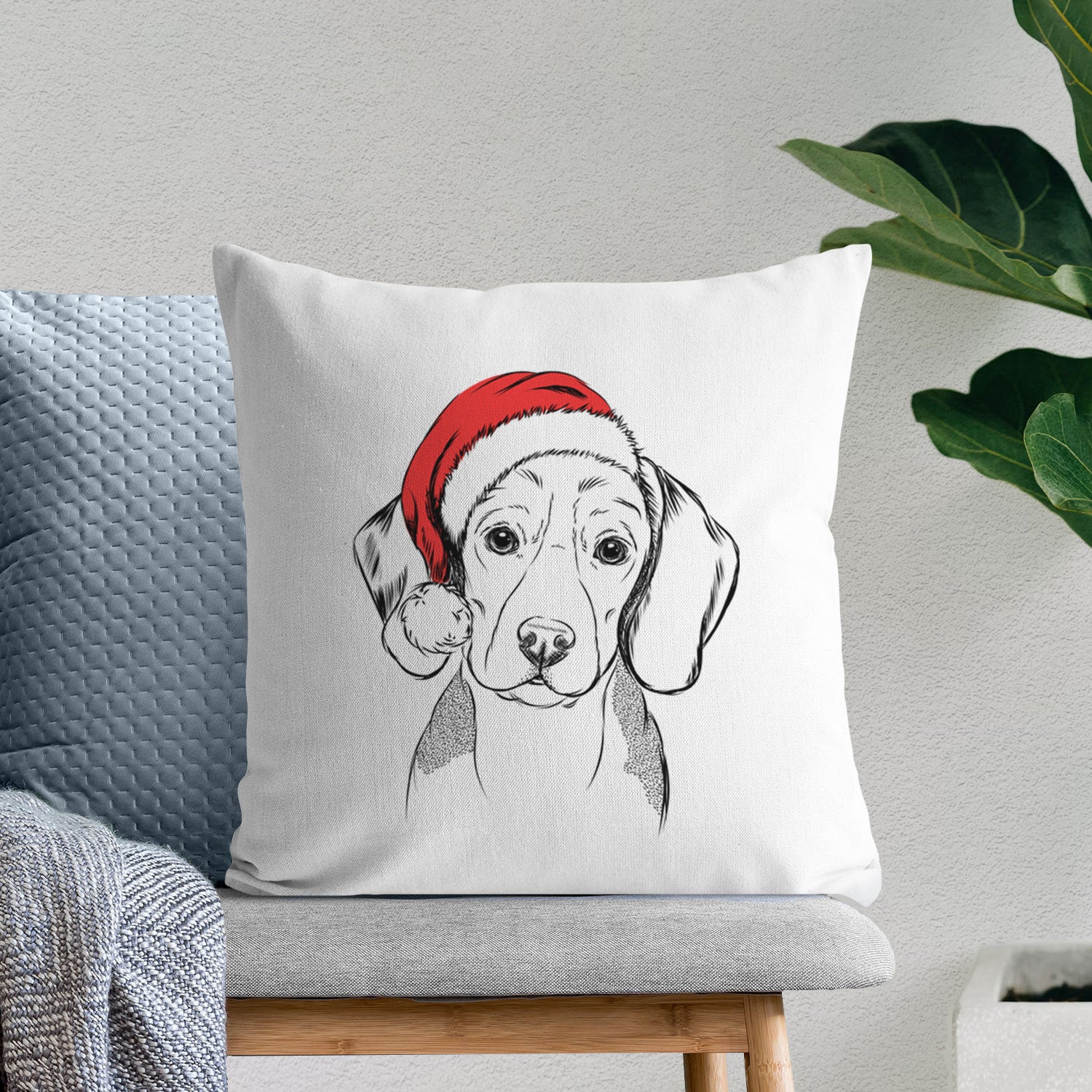 Jake the Beagle - Throw Pillow Cover