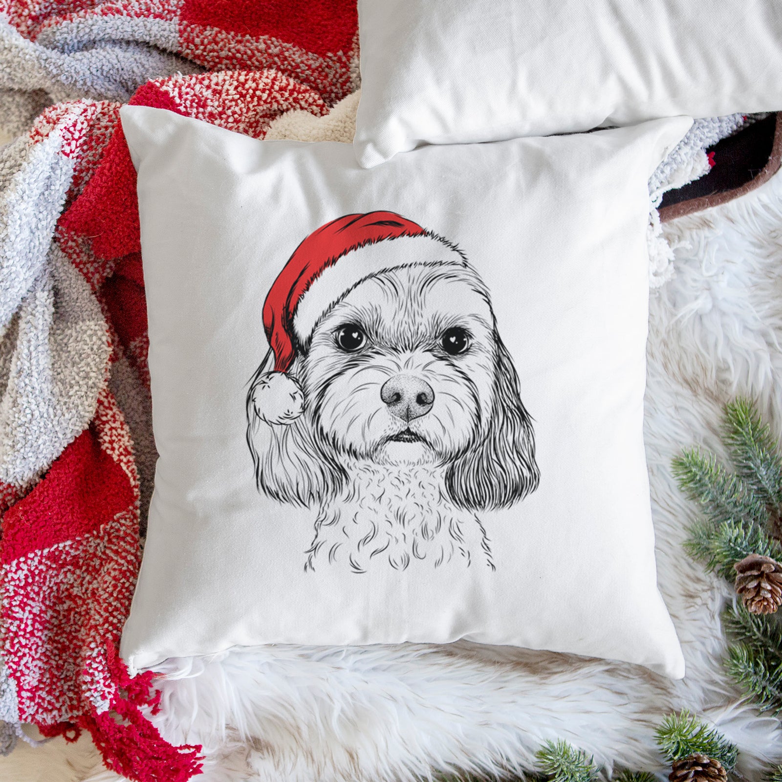 Jasper Diggins the Cavapoo - Throw Pillow Cover