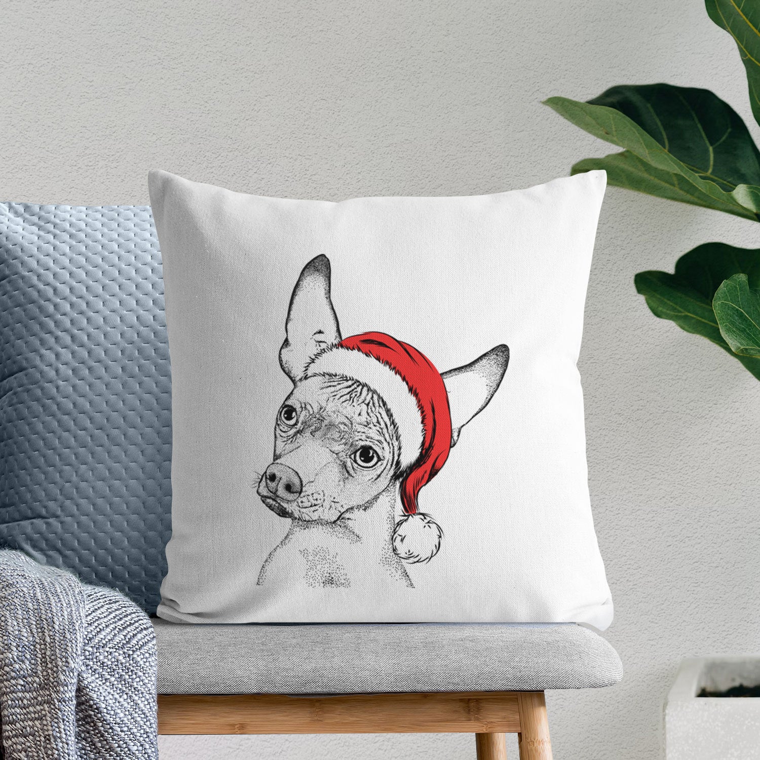 Kahlo the Xoloitzcuintli - Throw Pillow Cover