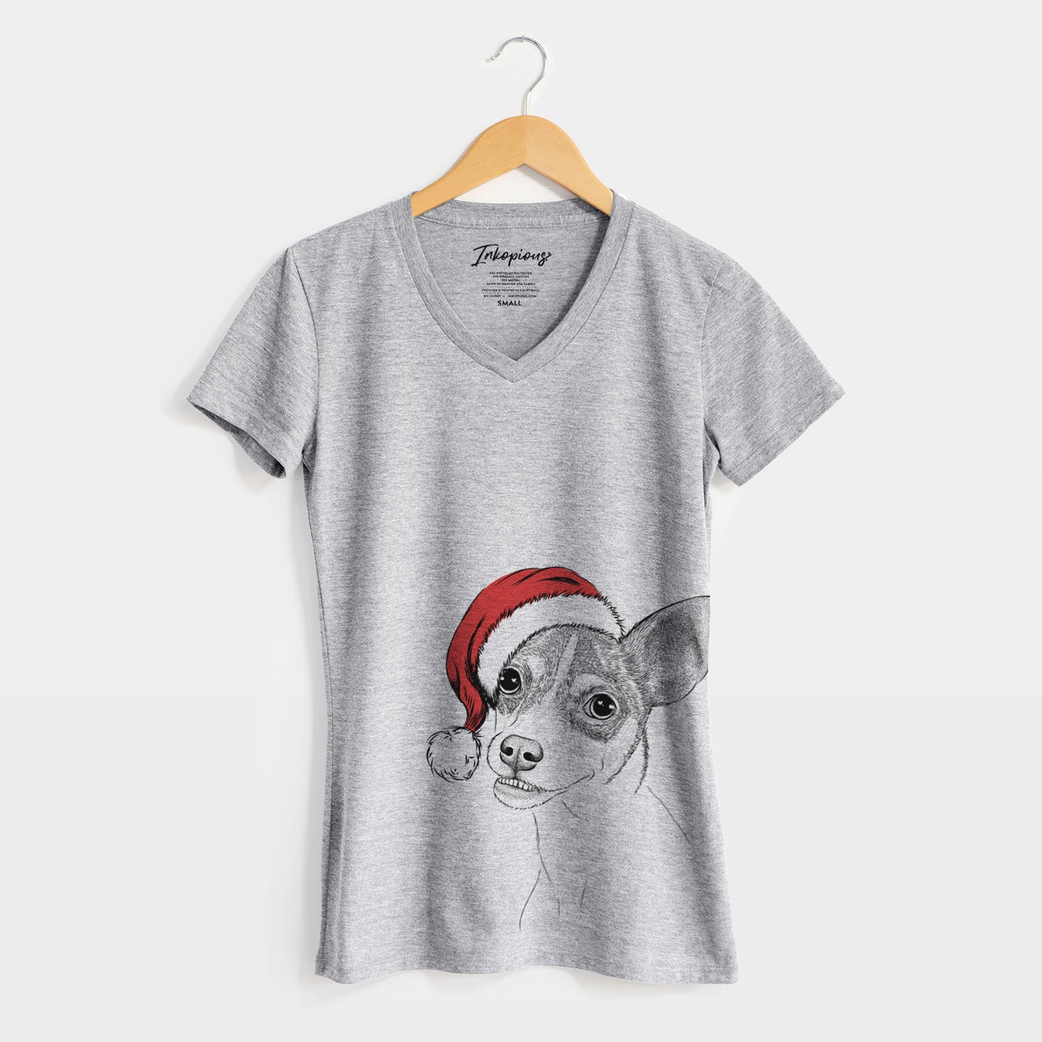 Santa Kailani the Chihuahua Mix - Women's Perfect V-neck Shirt