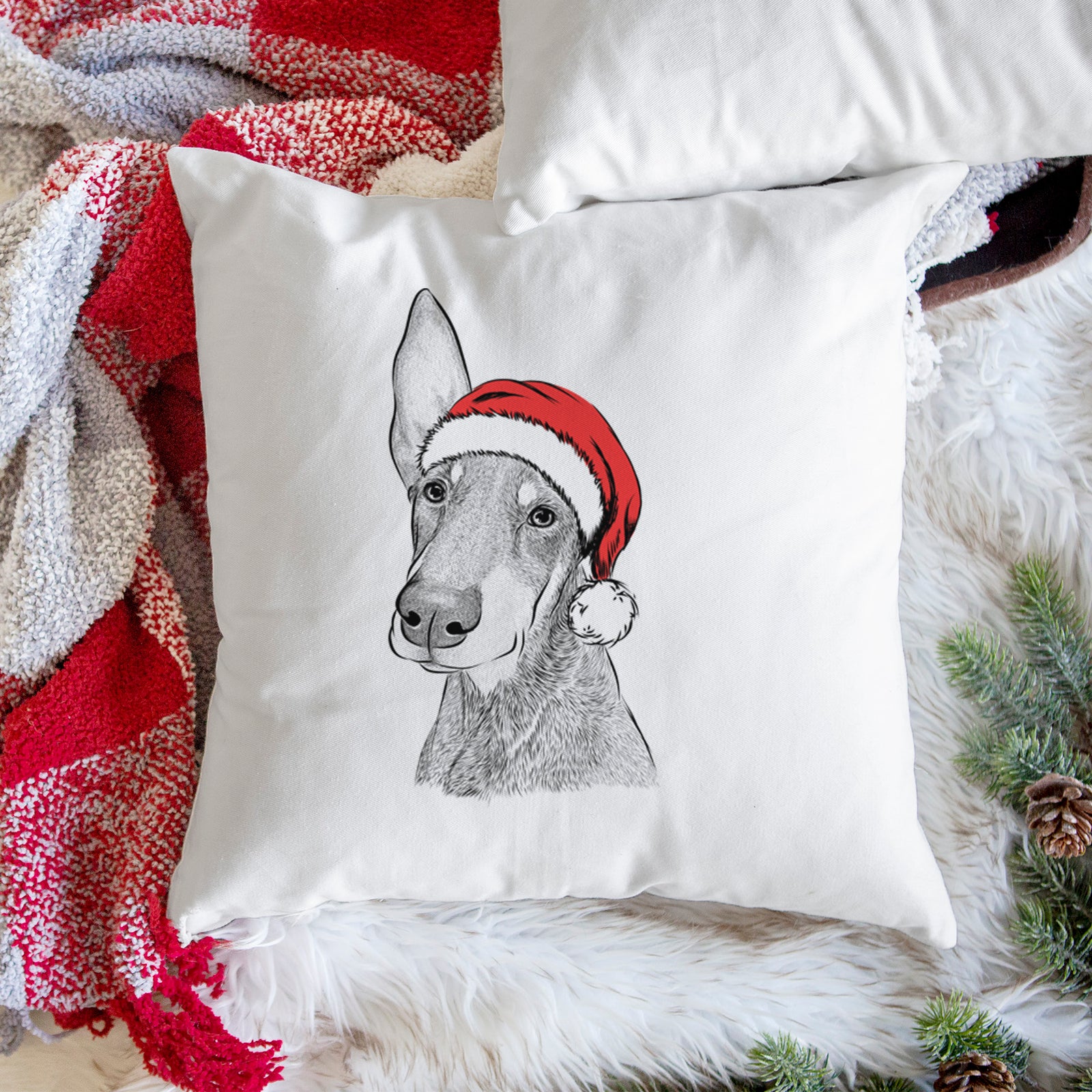Kain the Doberman Pinscher - Throw Pillow Cover