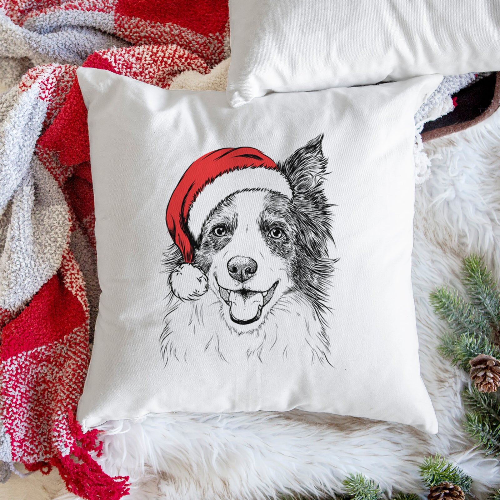 Kylee the Border Collie - Throw Pillow Cover