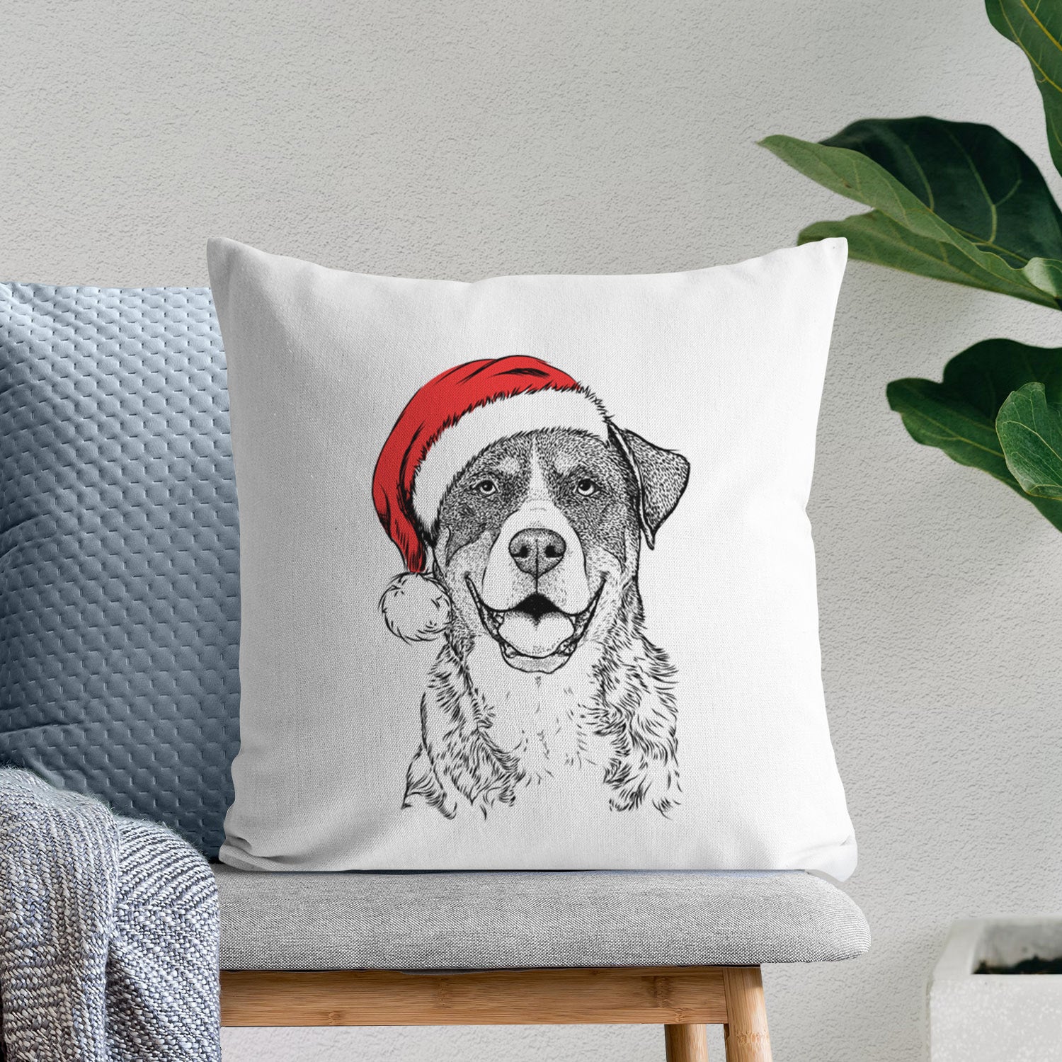 Leon the Greater Swiss Mountain Dog - Throw Pillow Cover