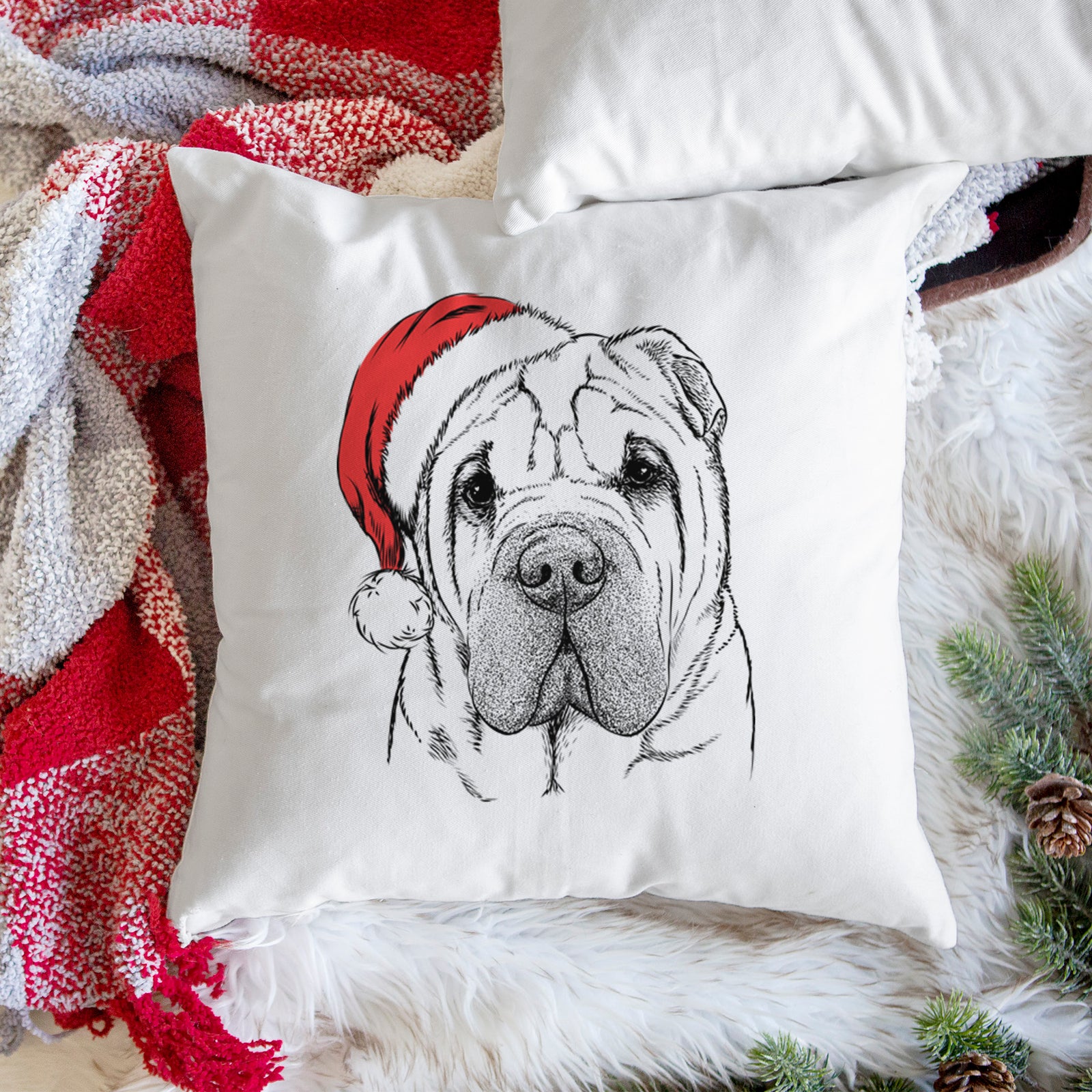 Lilly the Shar Pei - Throw Pillow Cover