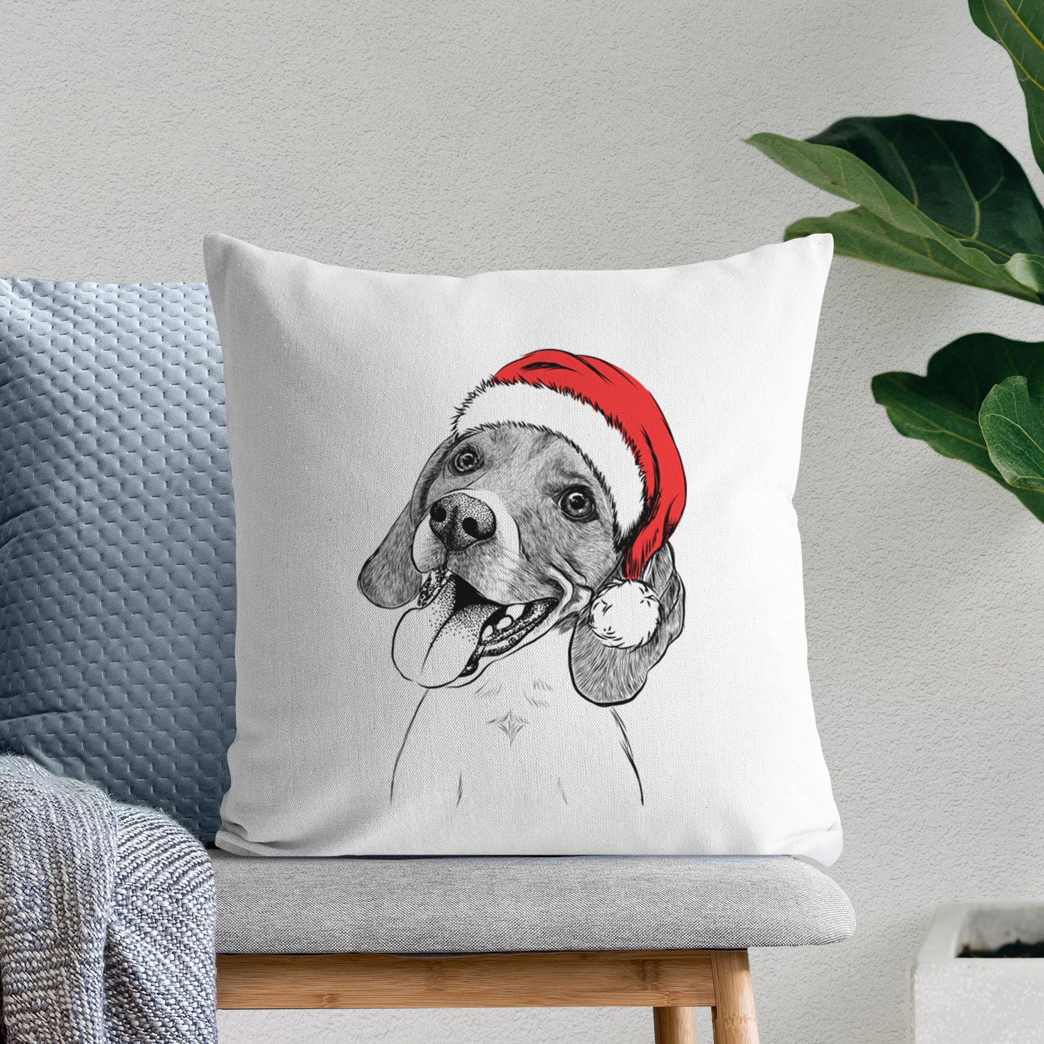 Little Bandit the Beagle - Throw Pillow Cover