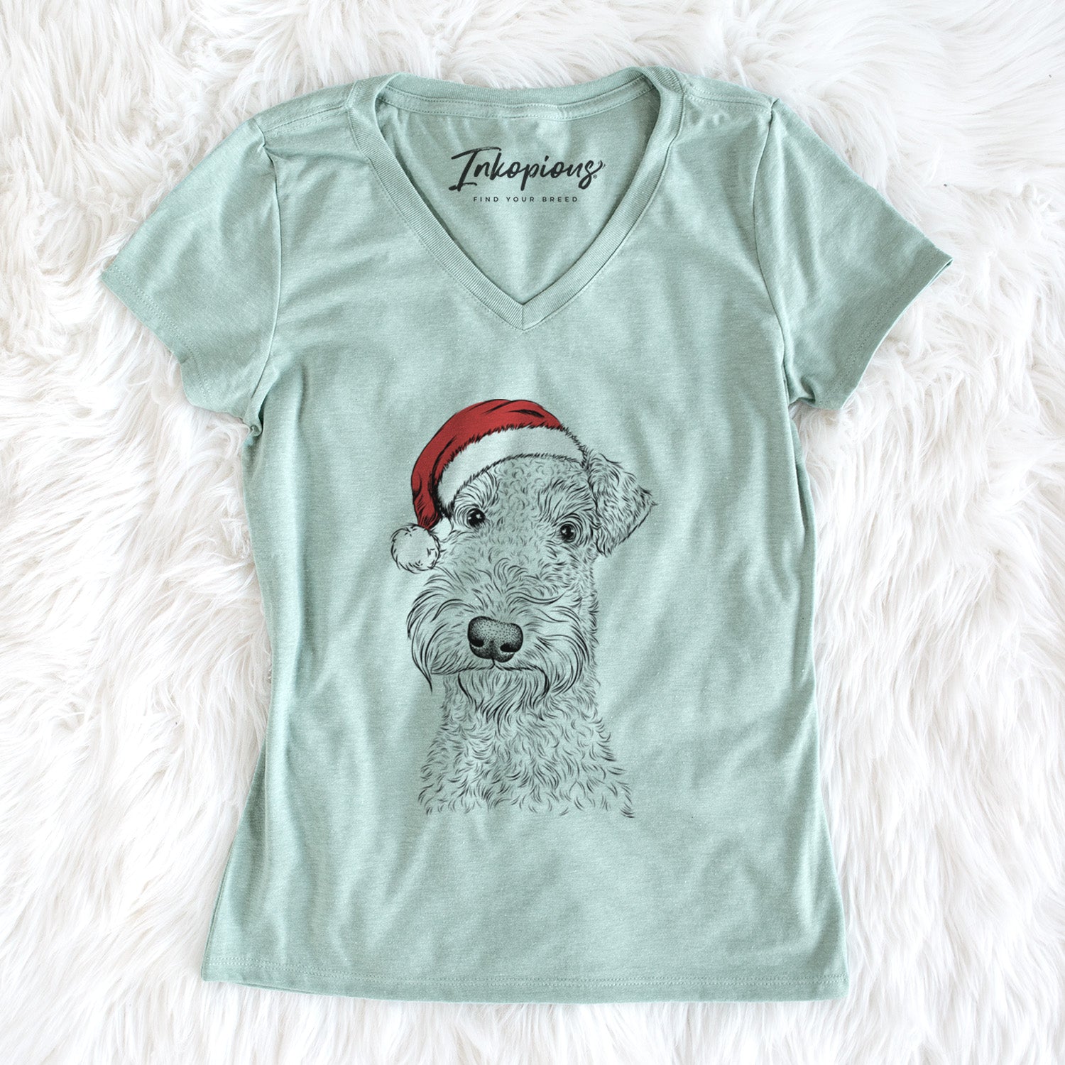 Santa Roc Haven Maggie May the Airedale Terrier - Women's Perfect V-neck Shirt