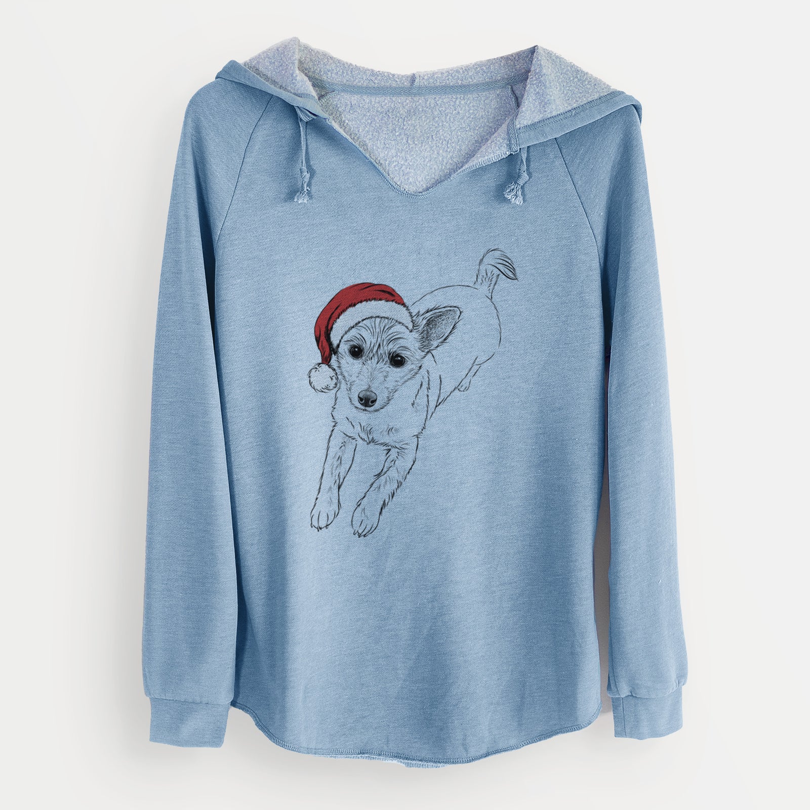 Santa Maisie the Terrier Mix - Cali Wave Hooded Sweatshirt