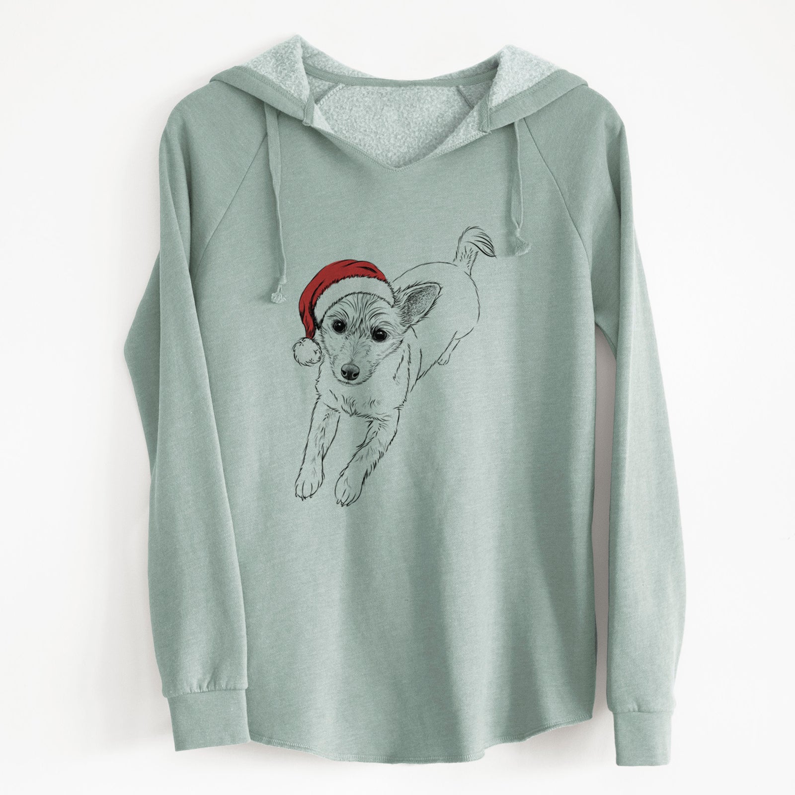 Santa Maisie the Terrier Mix - Cali Wave Hooded Sweatshirt