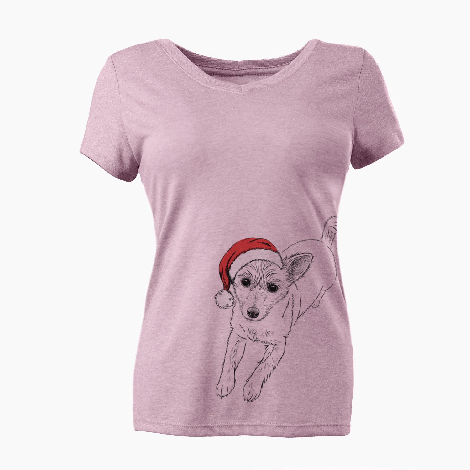 Santa Maisie the Terrier Mix - Women's Perfect V-neck Shirt