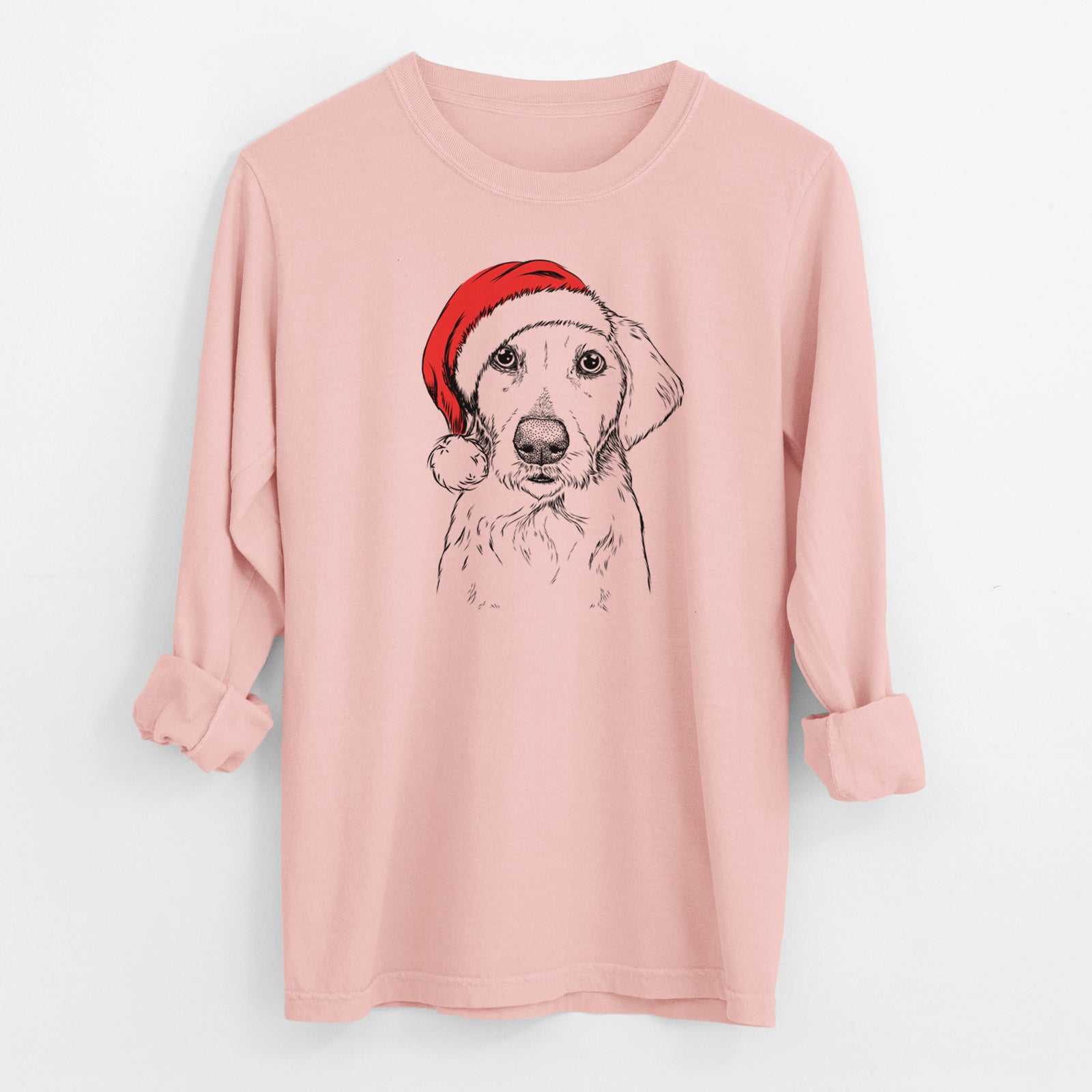 Santa Marley Sue the Labradoodle - Men's Heavyweight 100% Cotton Long Sleeve