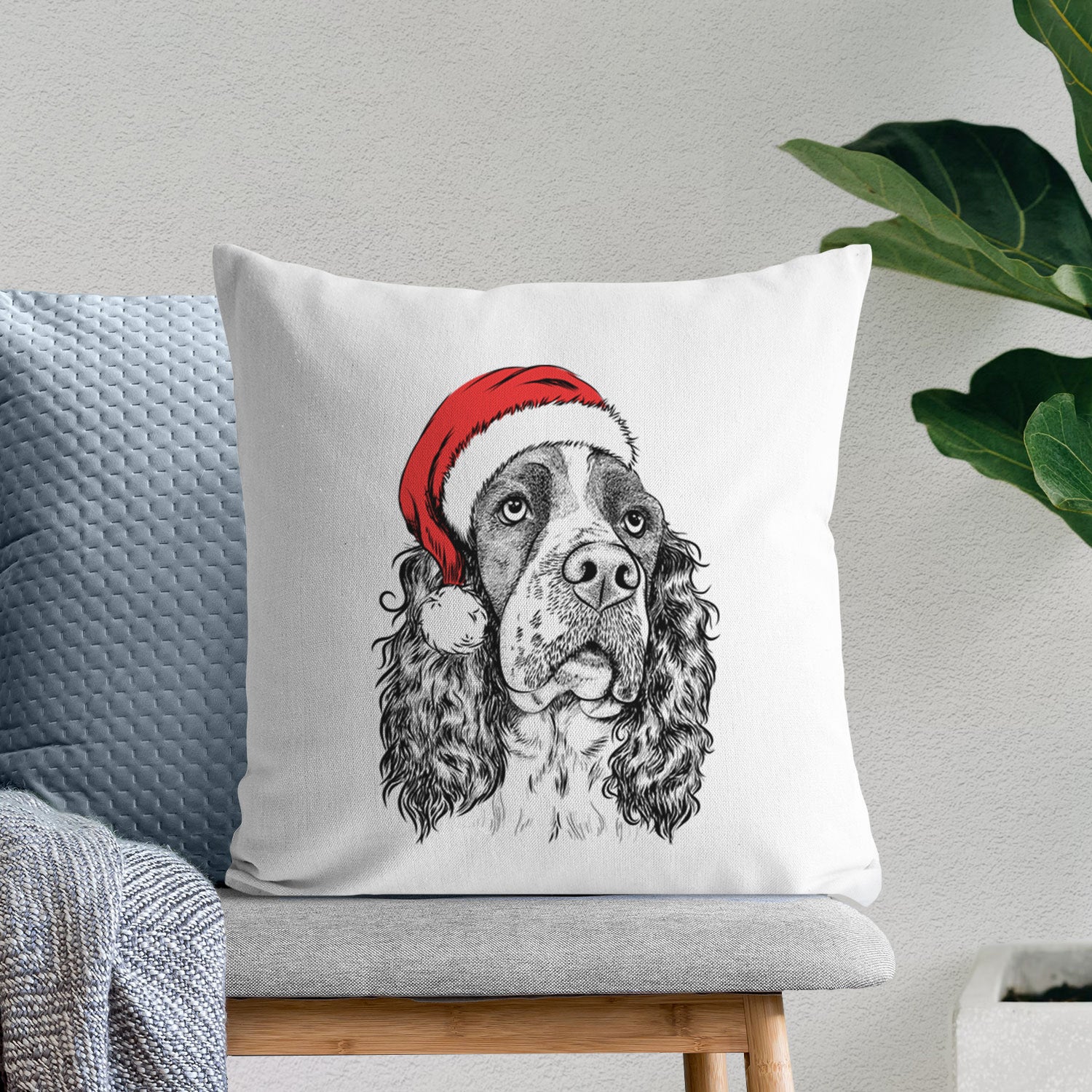 Millie Mae the English Springer Spaniel - Throw Pillow Cover