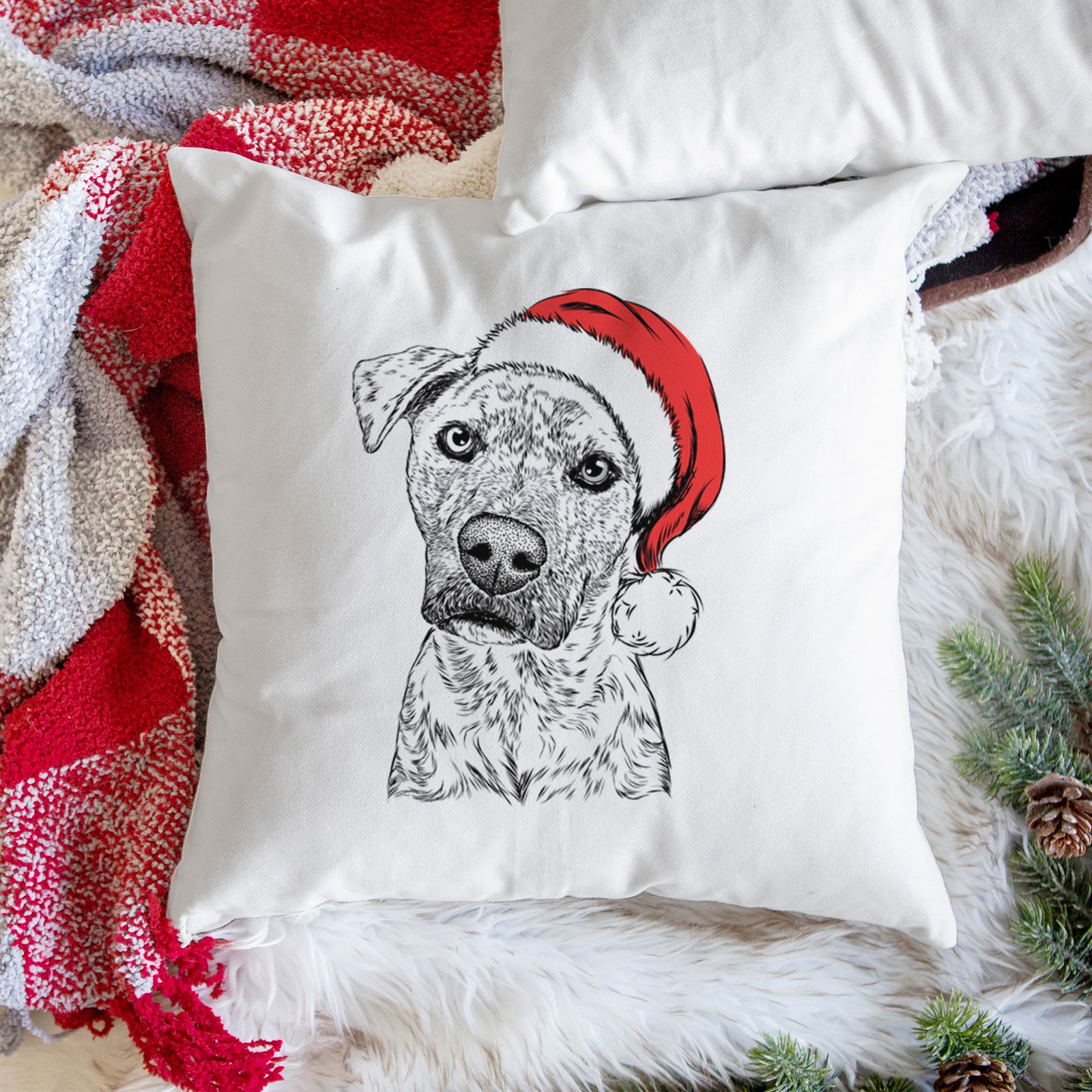 Monster Baby the Pitbull Mix - Throw Pillow Cover
