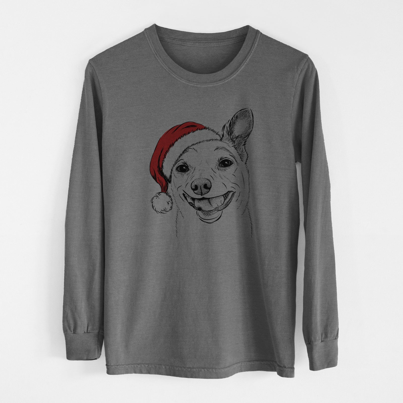 Santa Mortimer the Mixed Breed - Men's Heavyweight 100% Cotton Long Sleeve