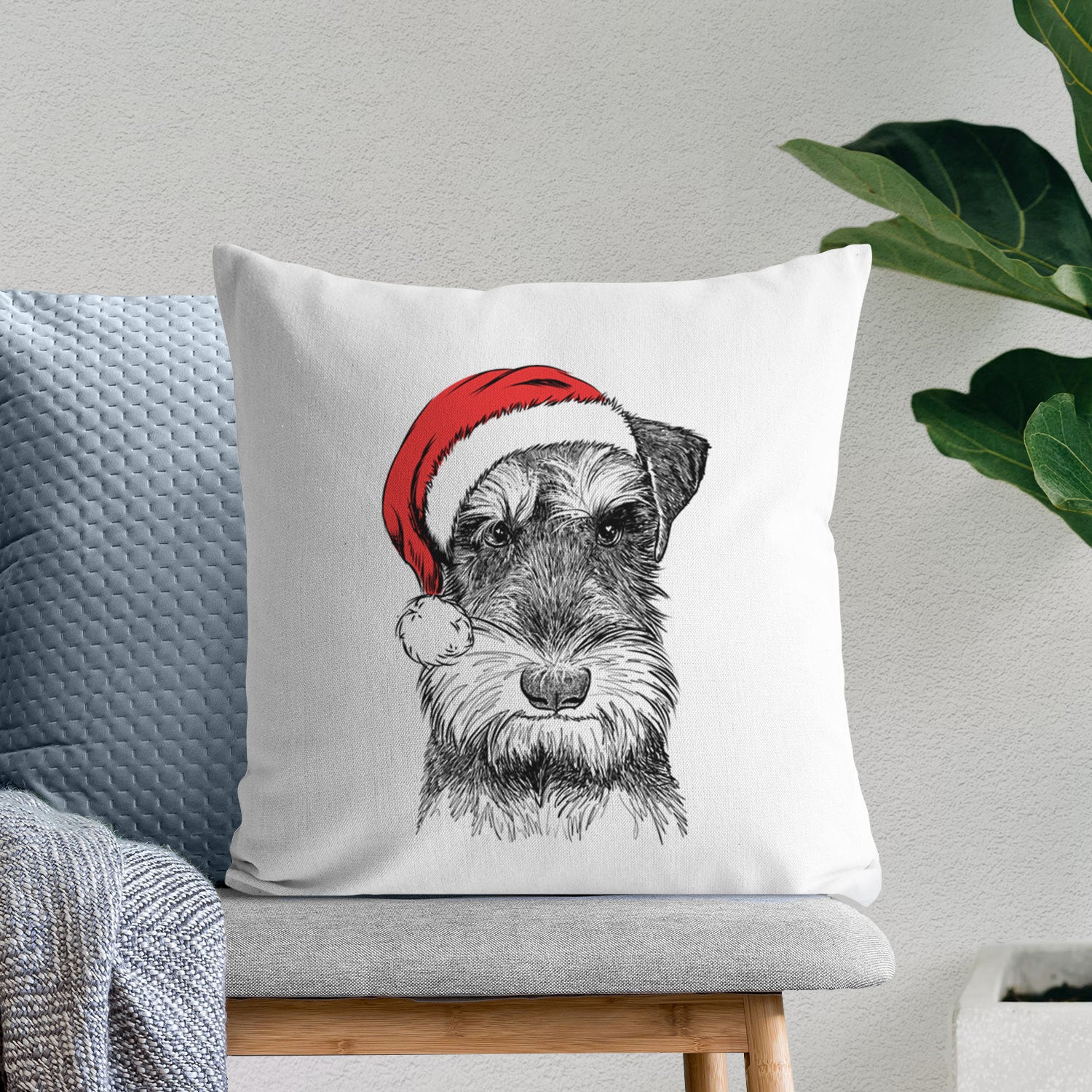 Murphy the Mini Schnauzer - Throw Pillow Cover